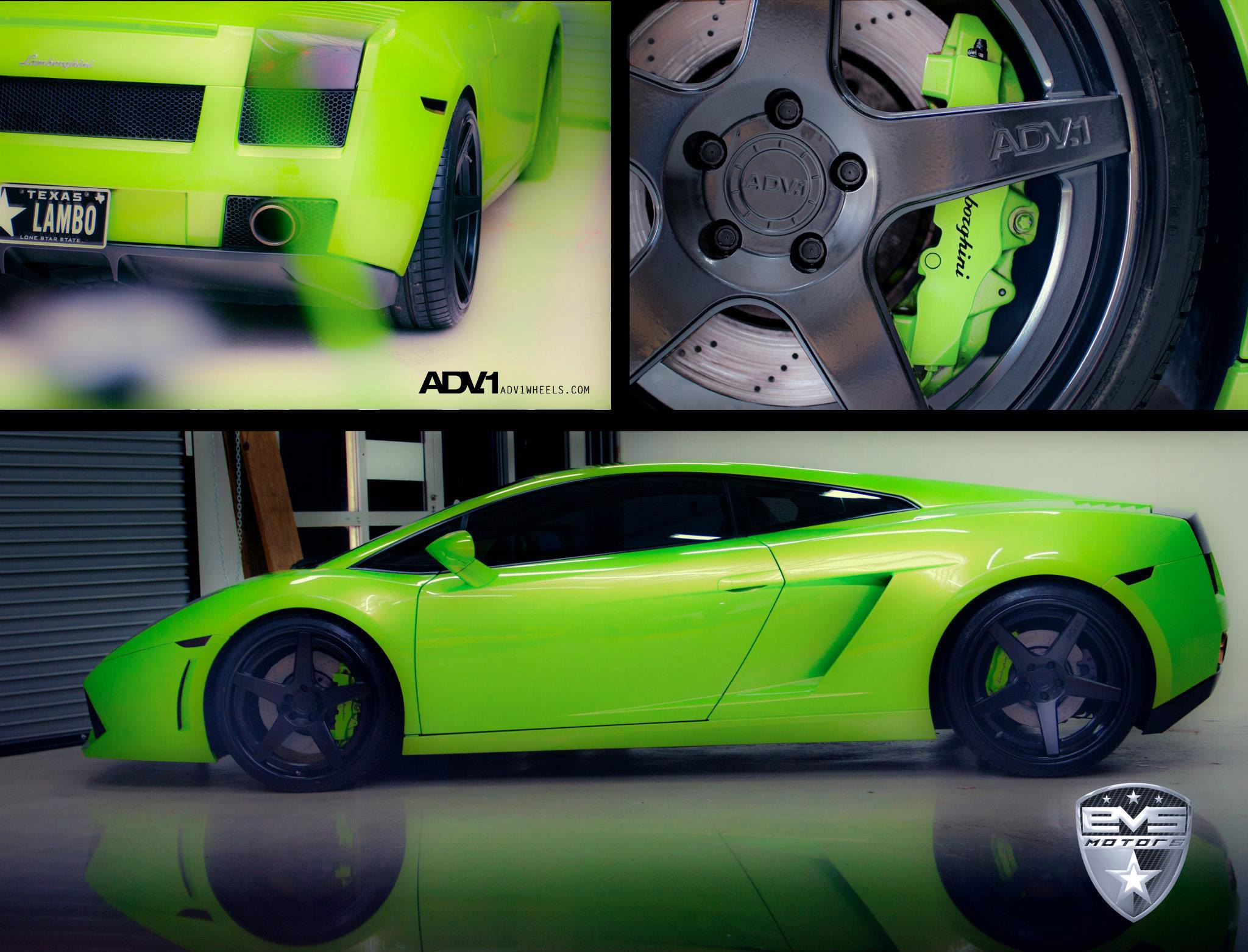 Green Lamborghini Gallardo with 20 Inch ADV05 Rims - Photo by ADV.1