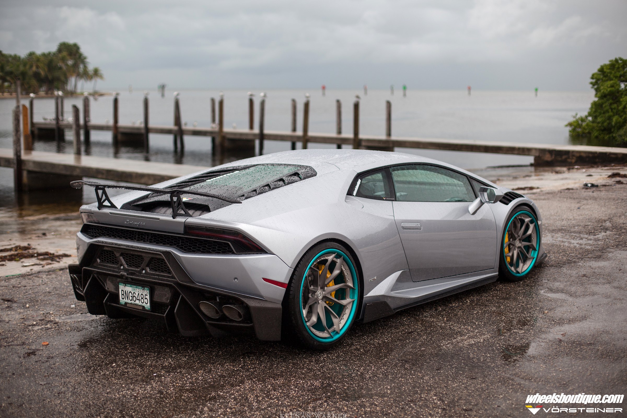 Gray Lamborghini Huracan with Large Wing Spoiler - Photo by Vorstiner