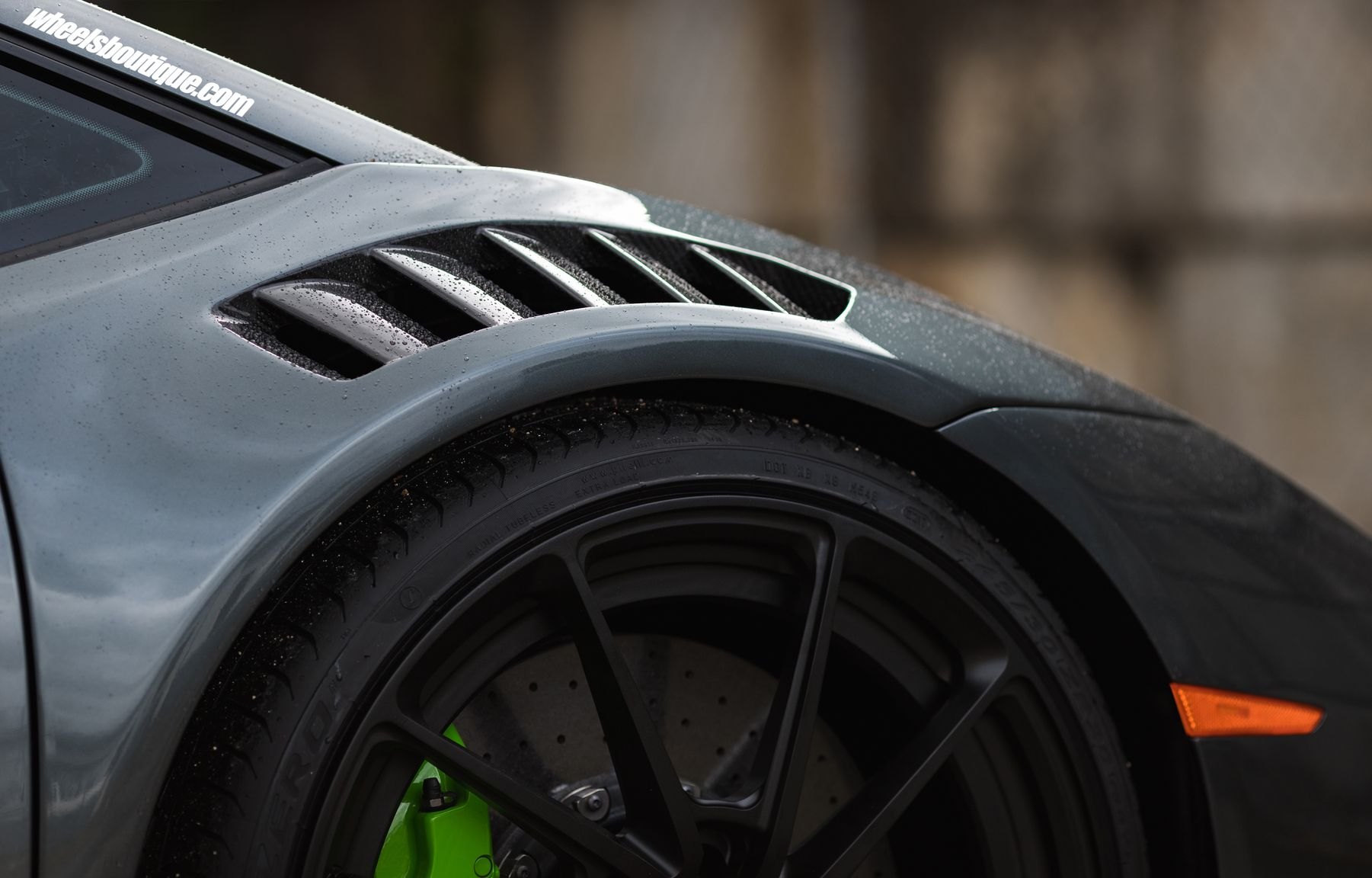 Custom Gray Lamborghini Huracan Side Vents - Photo by Anrky Wheels