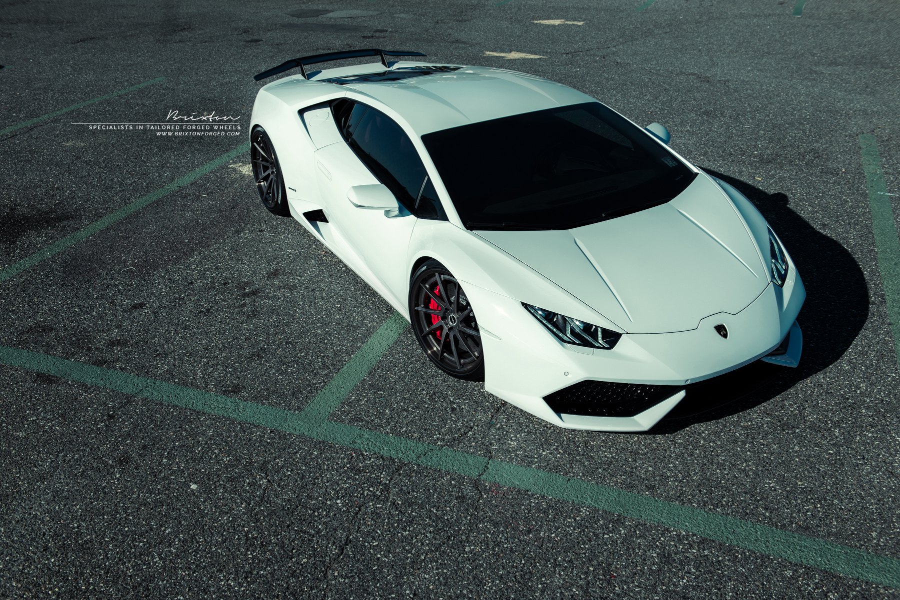 Aftermarket Side Scoops on White Lamborghini Huracan - Photo by Brixton Forged Wheels