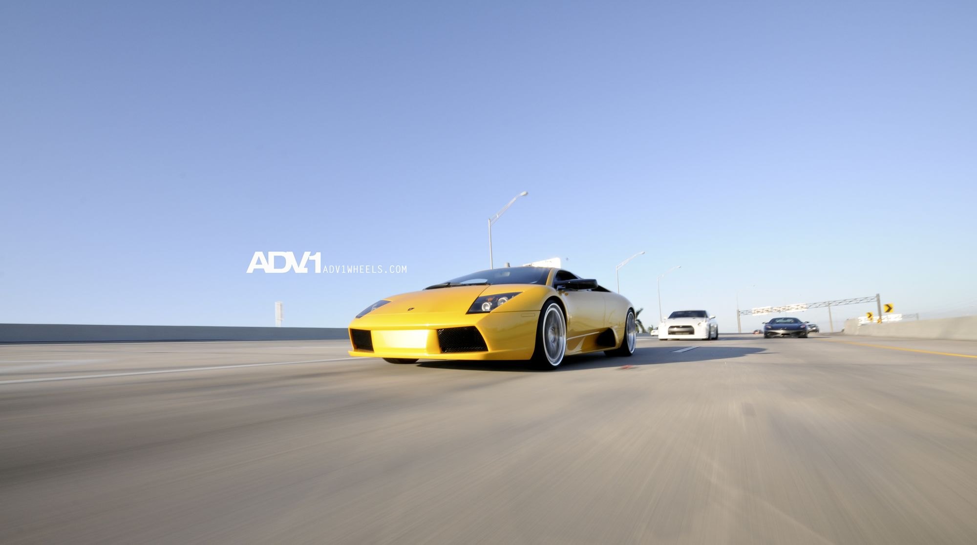 Custom Yellow Lamborghini Murcielago with ADV Rims - Photo by ADV.1