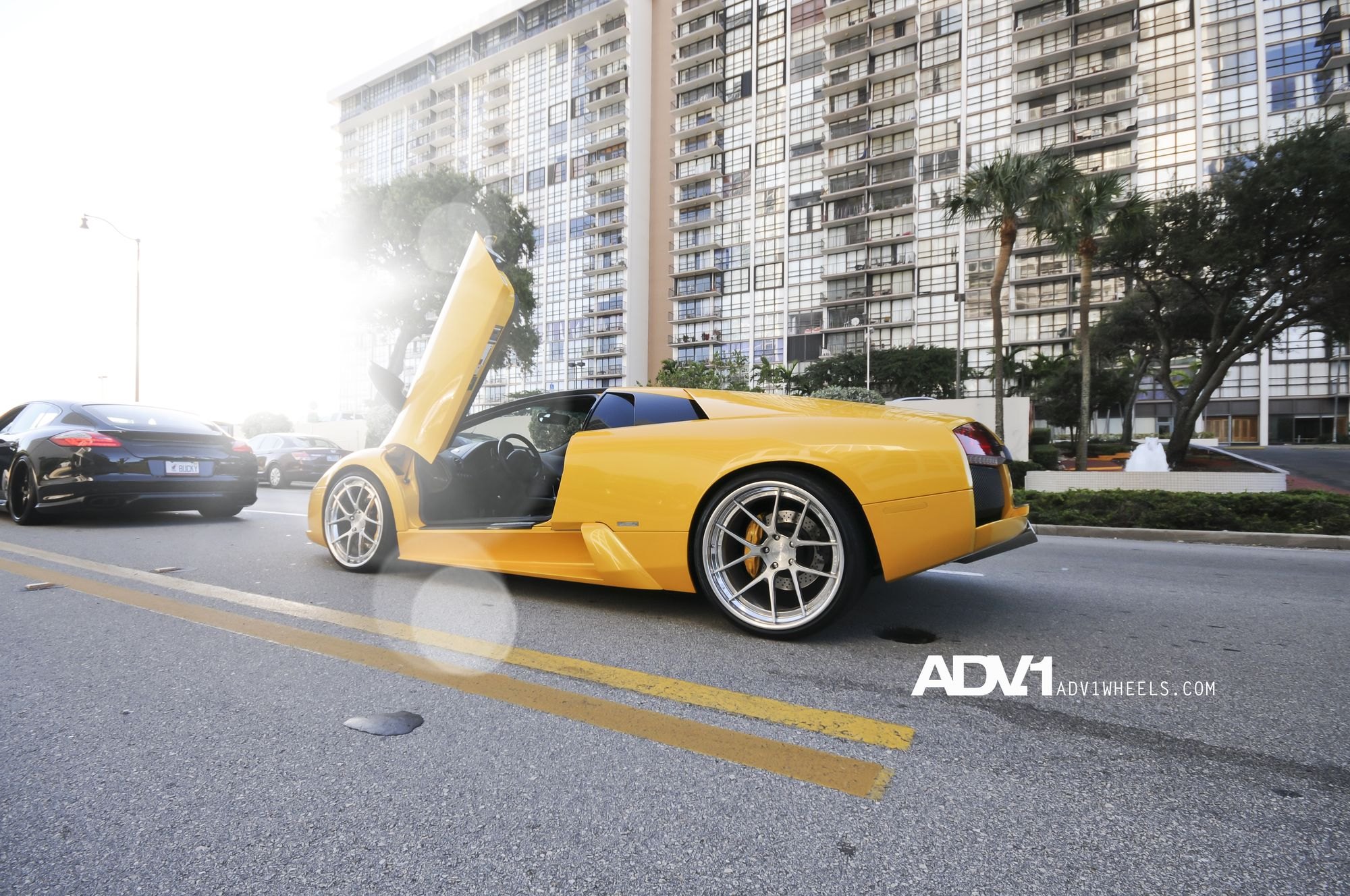 Yellow Lamborghini Murcielago with Vertical Doors - Photo by ADV.1