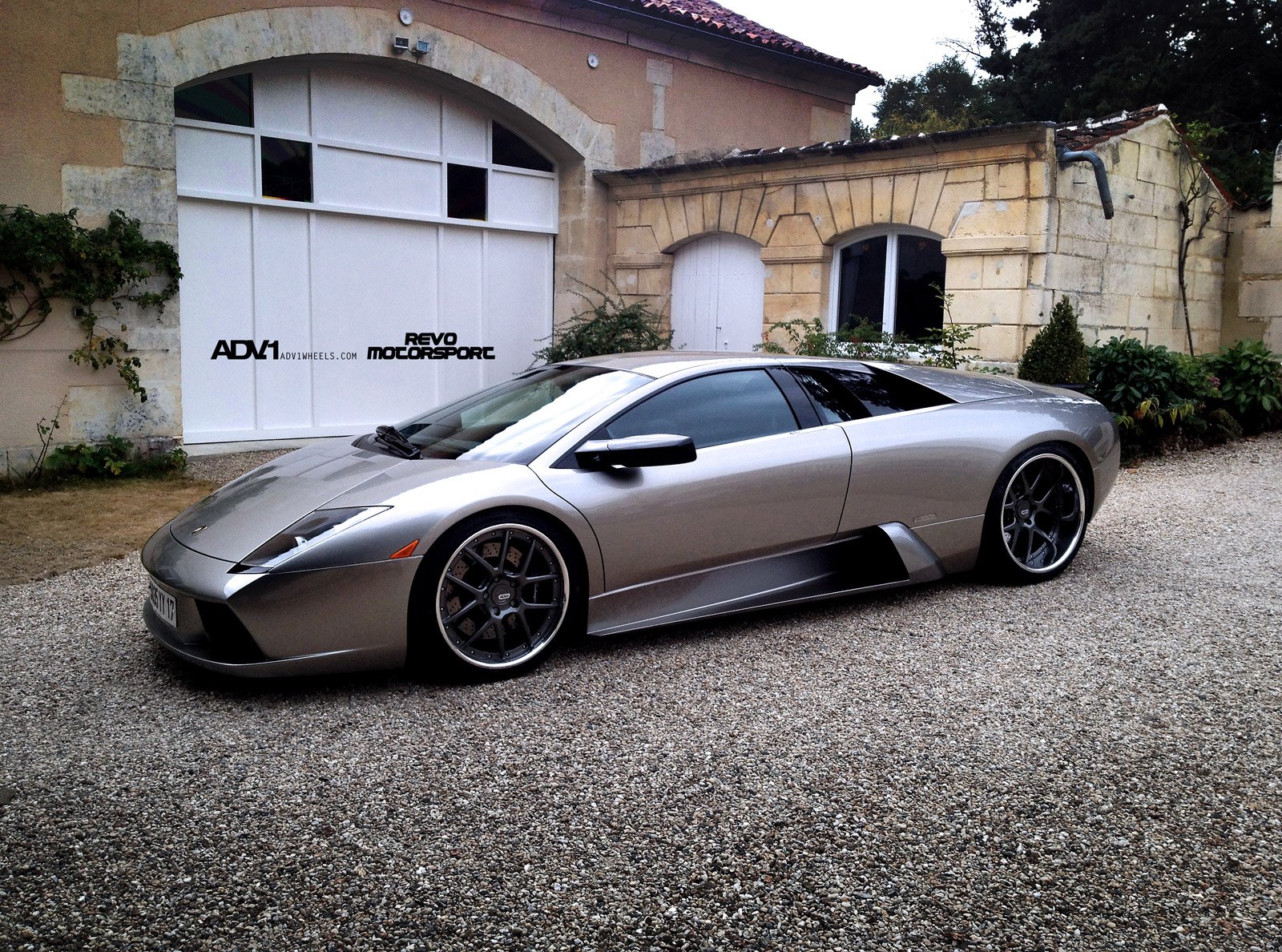 Custom Lowered Gray Metallic Lamborghini Murcielago - Photo by ADV.1