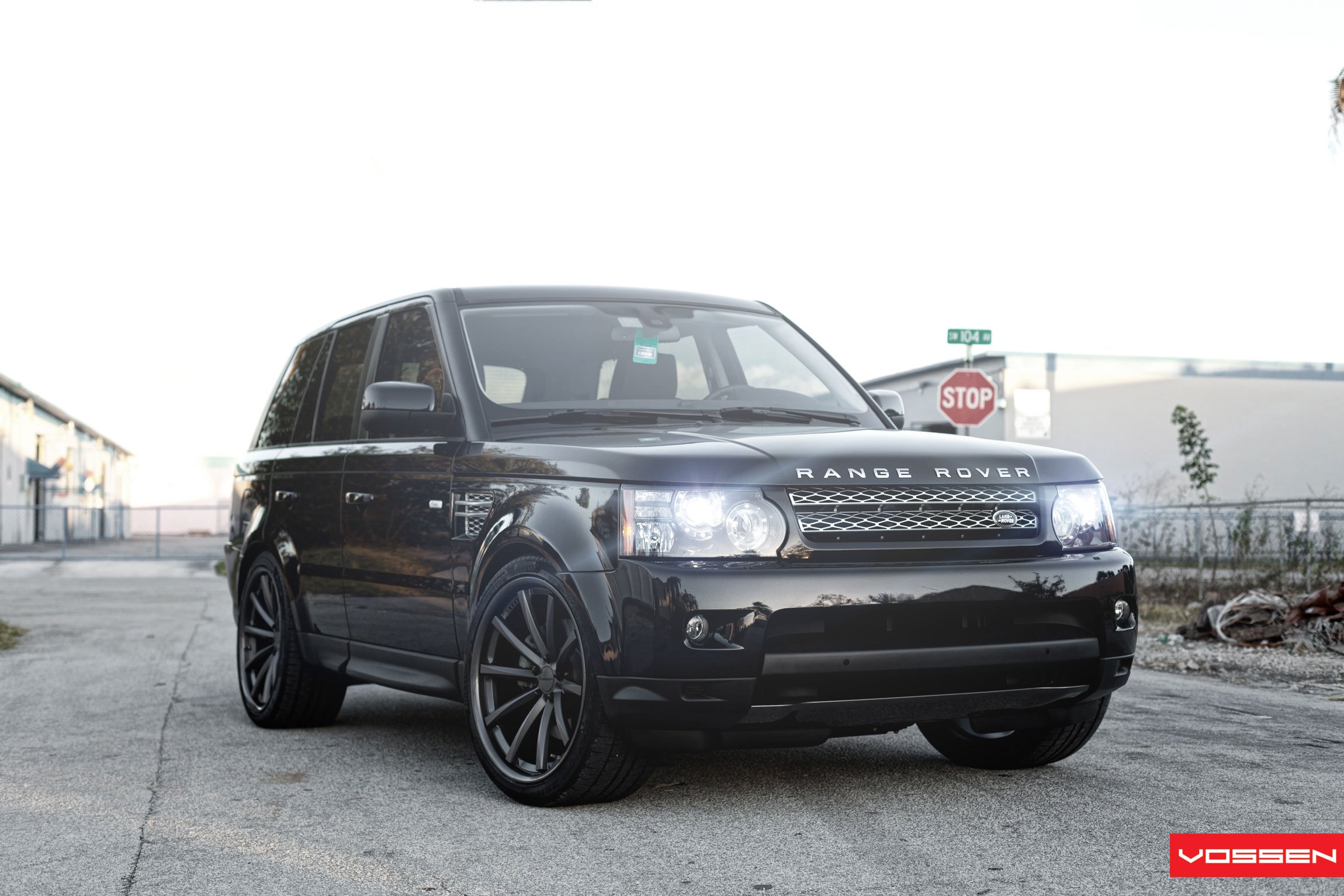 Custom Black Land Rover Sport with Chrome Mesh Grille - Photo by Vossen