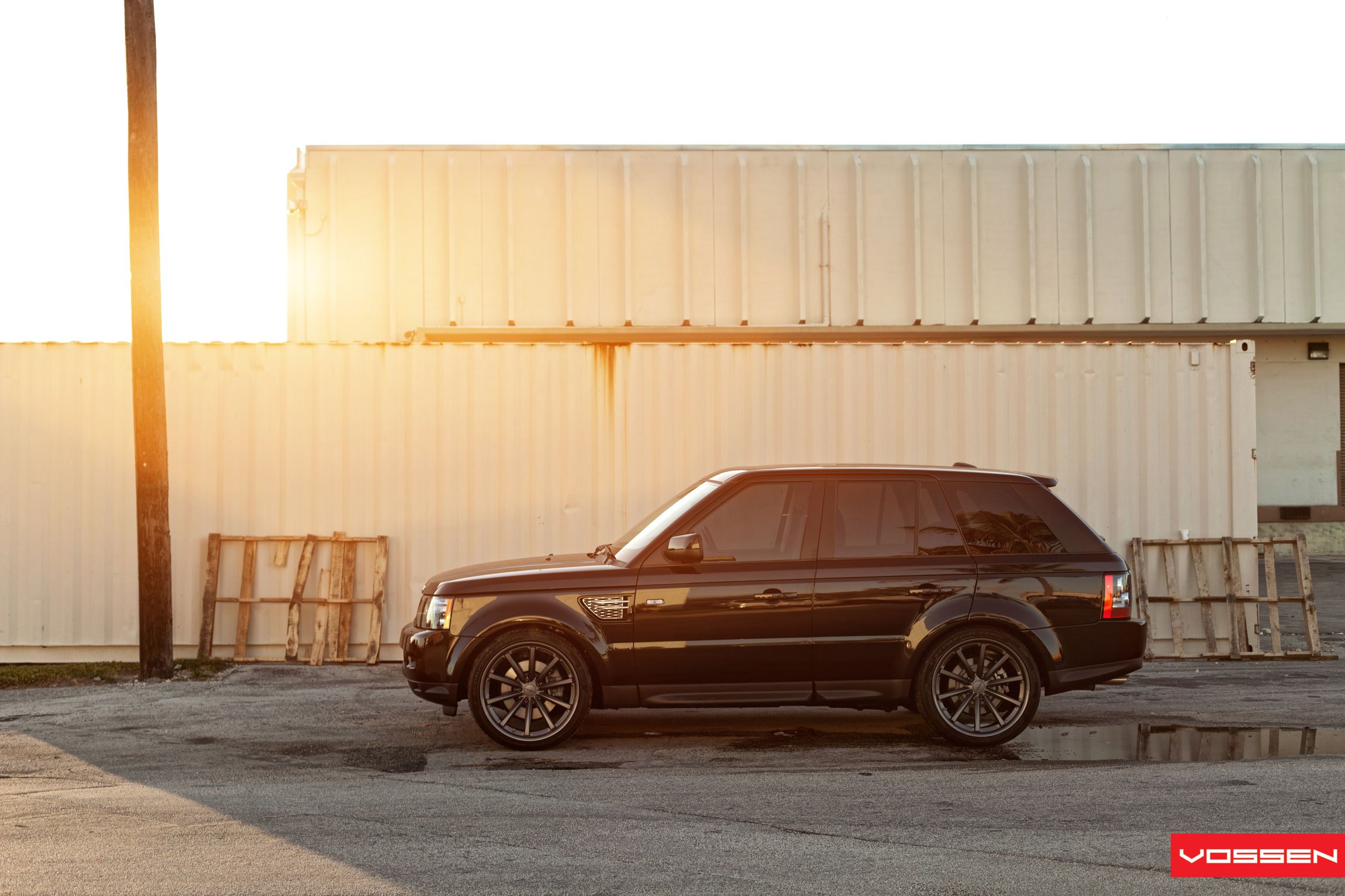 Black Land Rover Sport with Custom Bodyside Moldings - Photo by Vossen