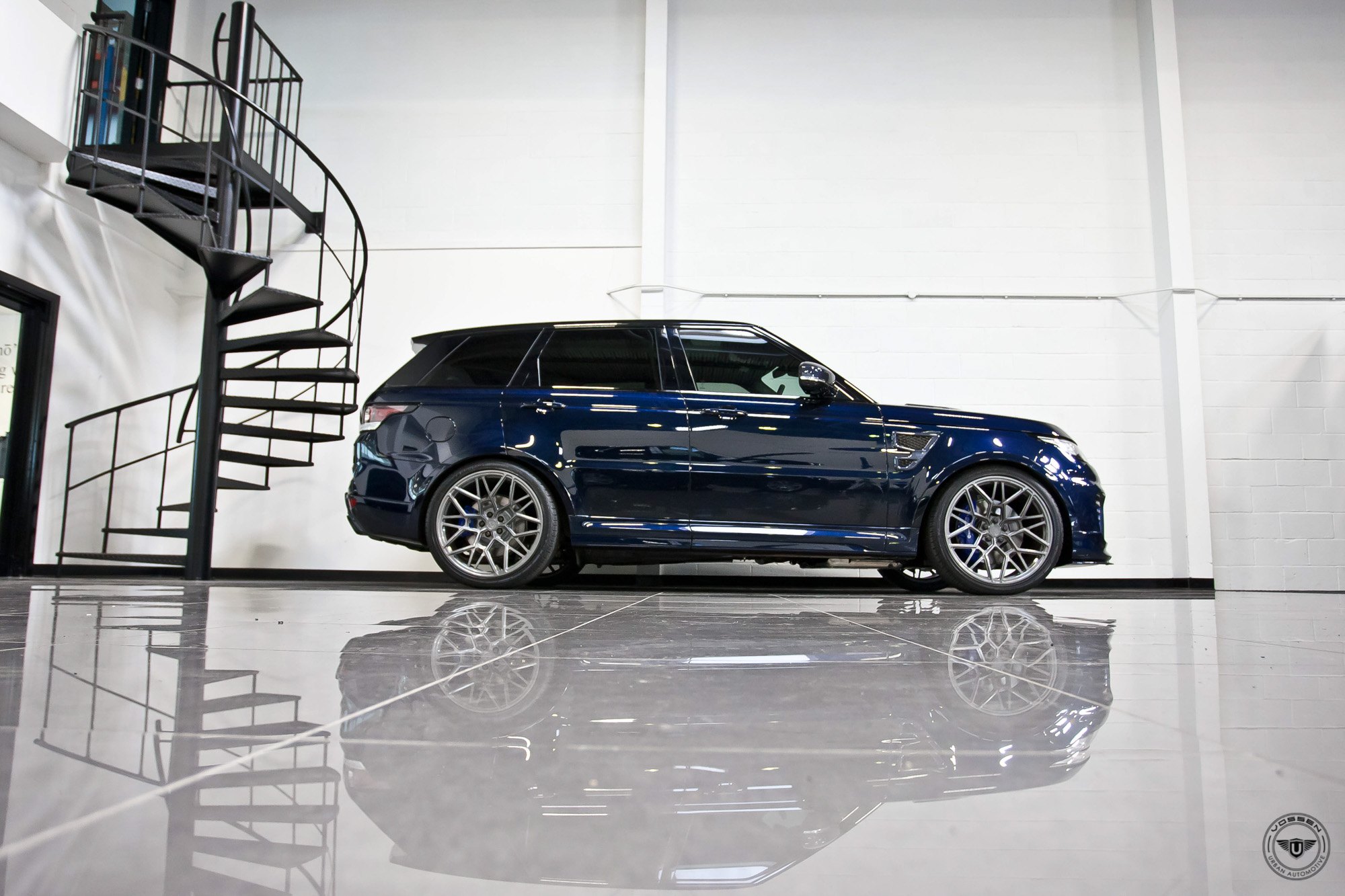 Charcoal Forged Vossen Wheels on Blue Range Rover Sport - Photo by Vossen