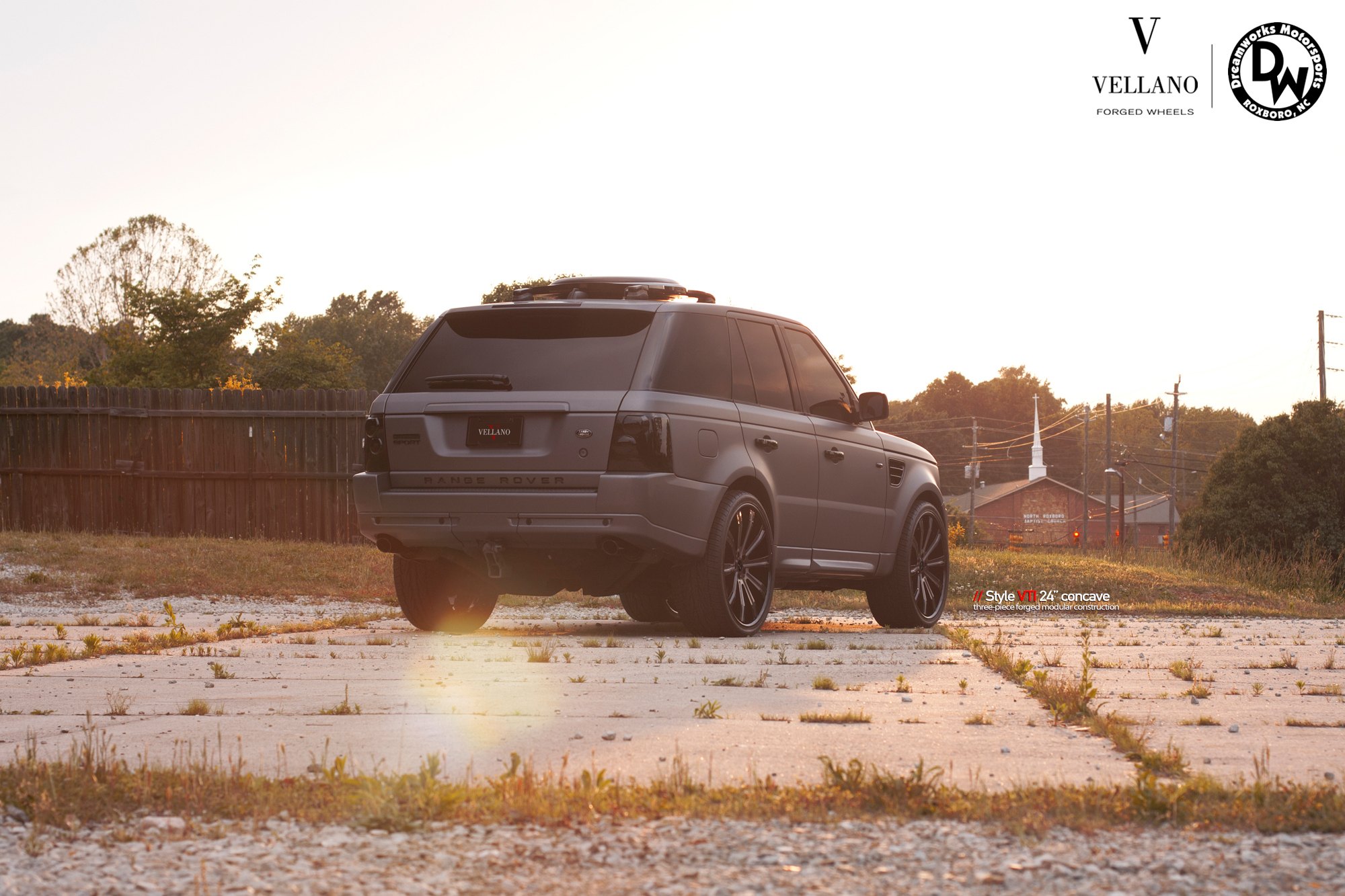 Dark Smoke Taillights on Gray Range Rover Sport - Photo by Vellano