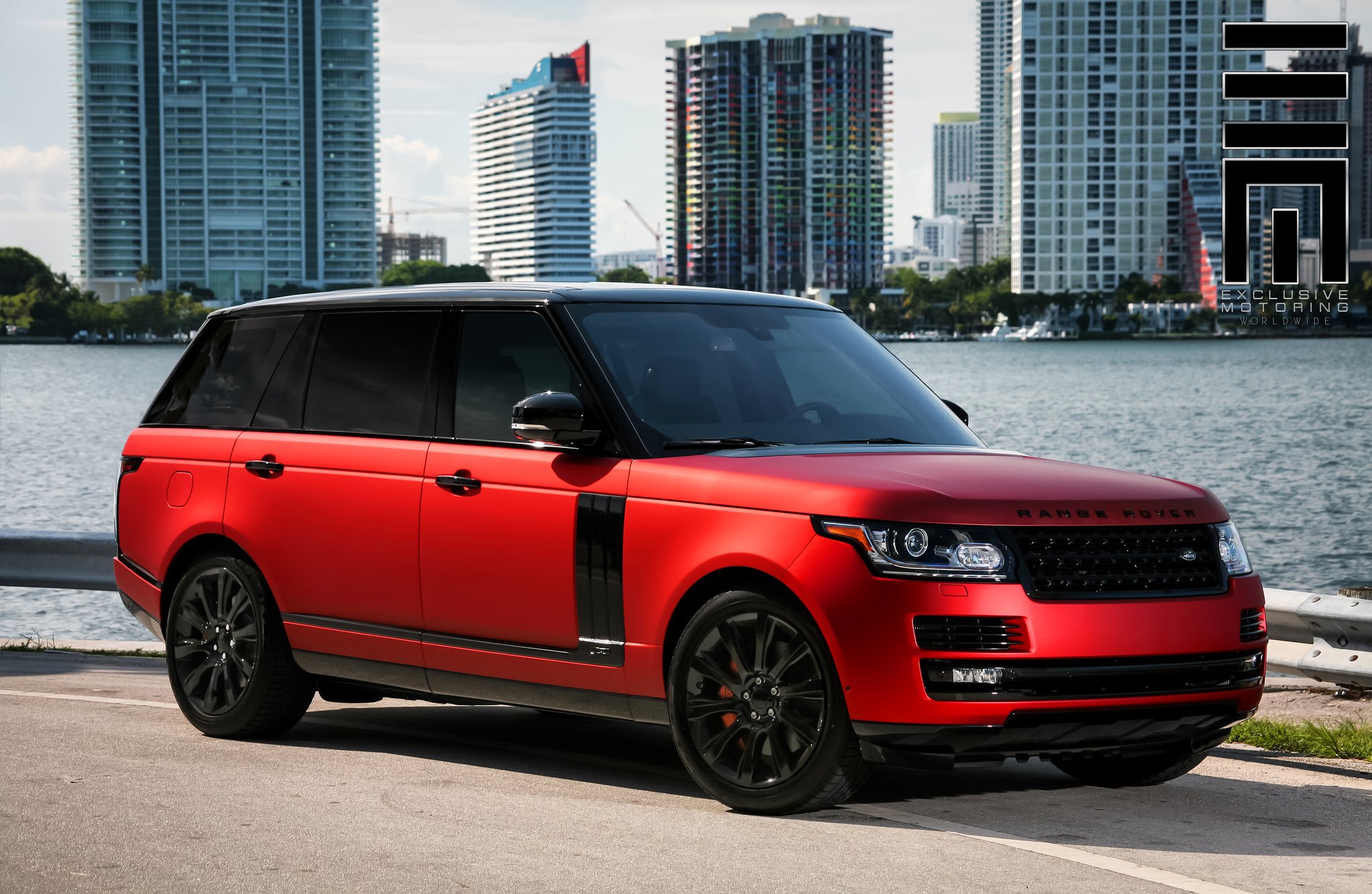 Red Matte Range Rover On Black Wheels By Exclusive Motoring