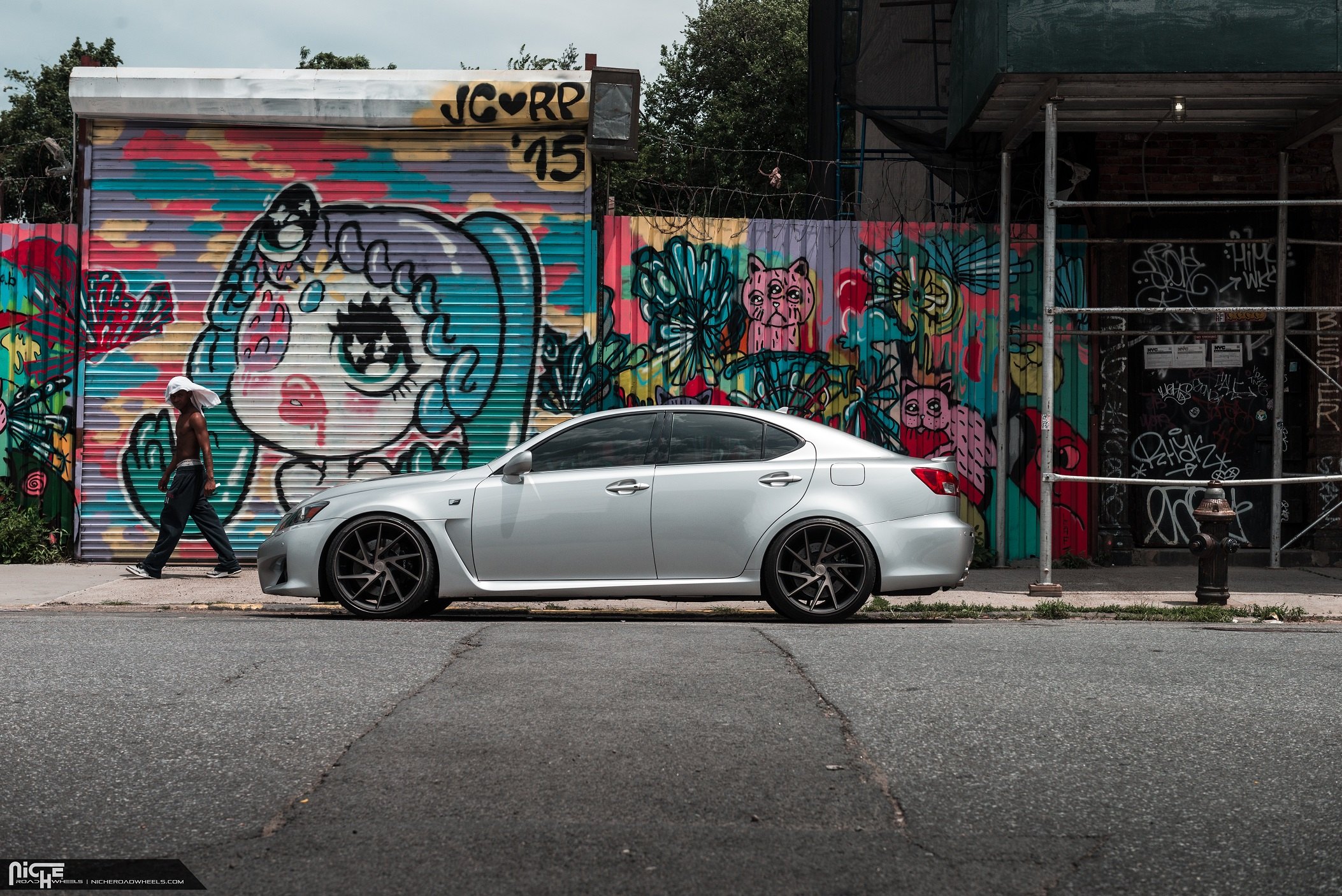 Silver Lexus IS with Custom Niche Wheels - Photo by Niche