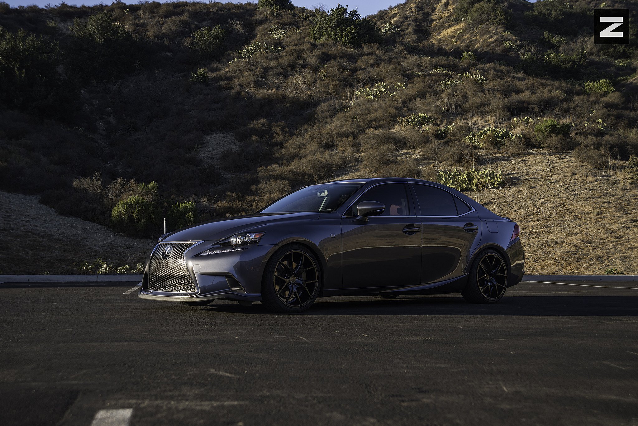 Gray Lexus IS 350 with Custom Front Lip - Photo by Zito Wheels