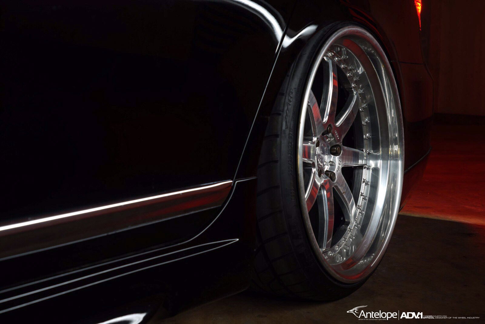 Black Lexus LS with Polished Aluminum ADV1 Wheels - Photo by ADV.1