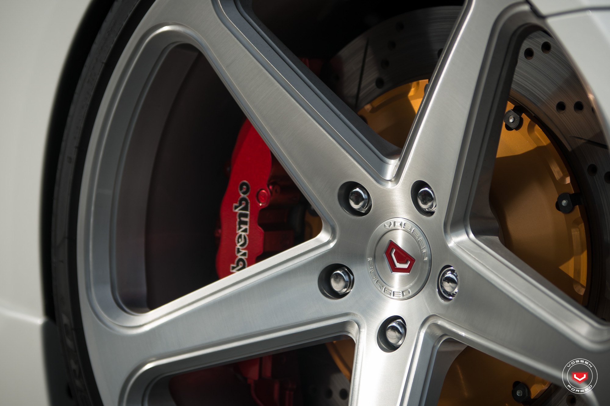 21 Inch CG Vossen Wheels with Red Brakes on Lexus LS - Photo by Vossen