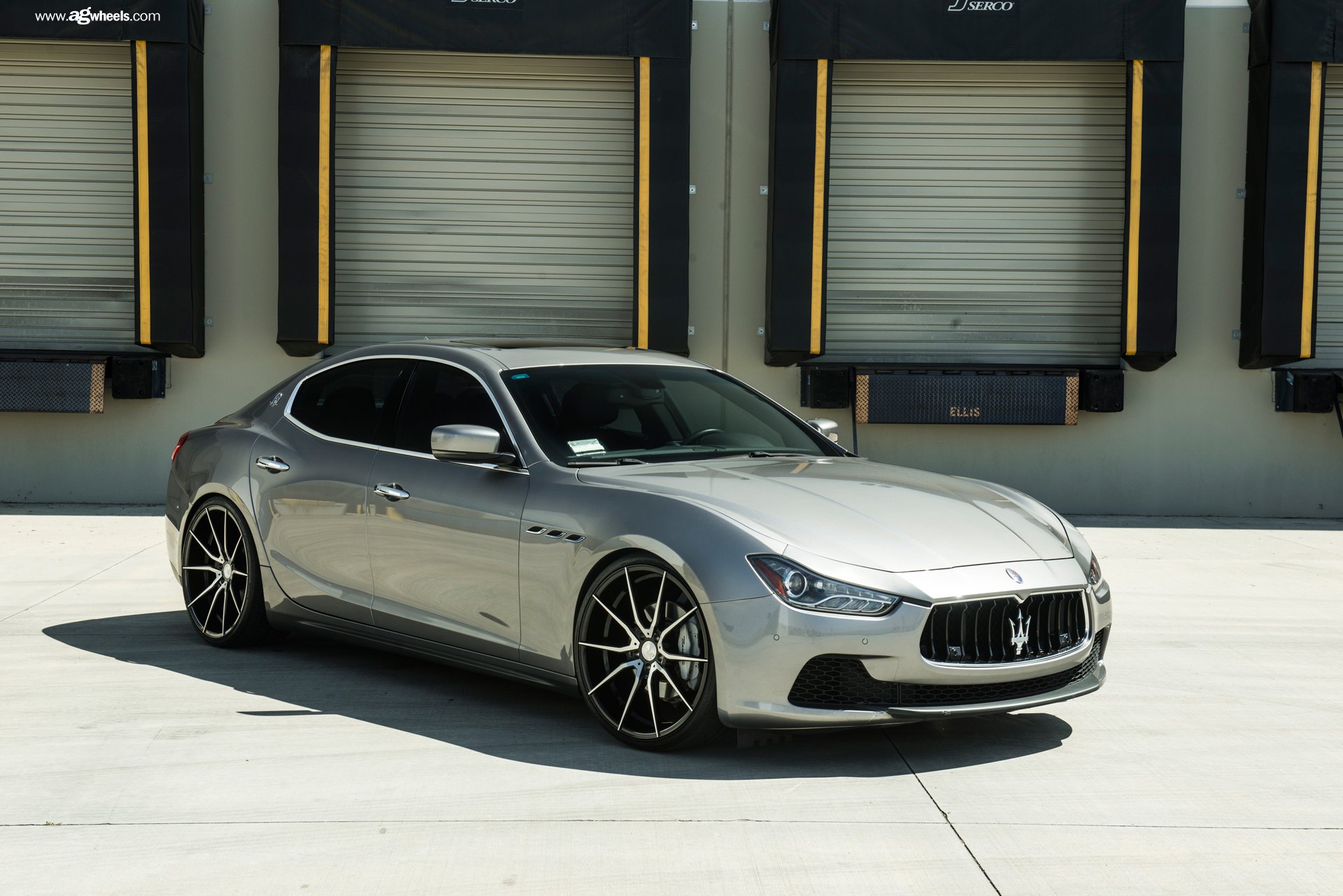 Silver Maserati Ghibli with Aftermarket Front Lip - Photo by Avant Garde Wheels