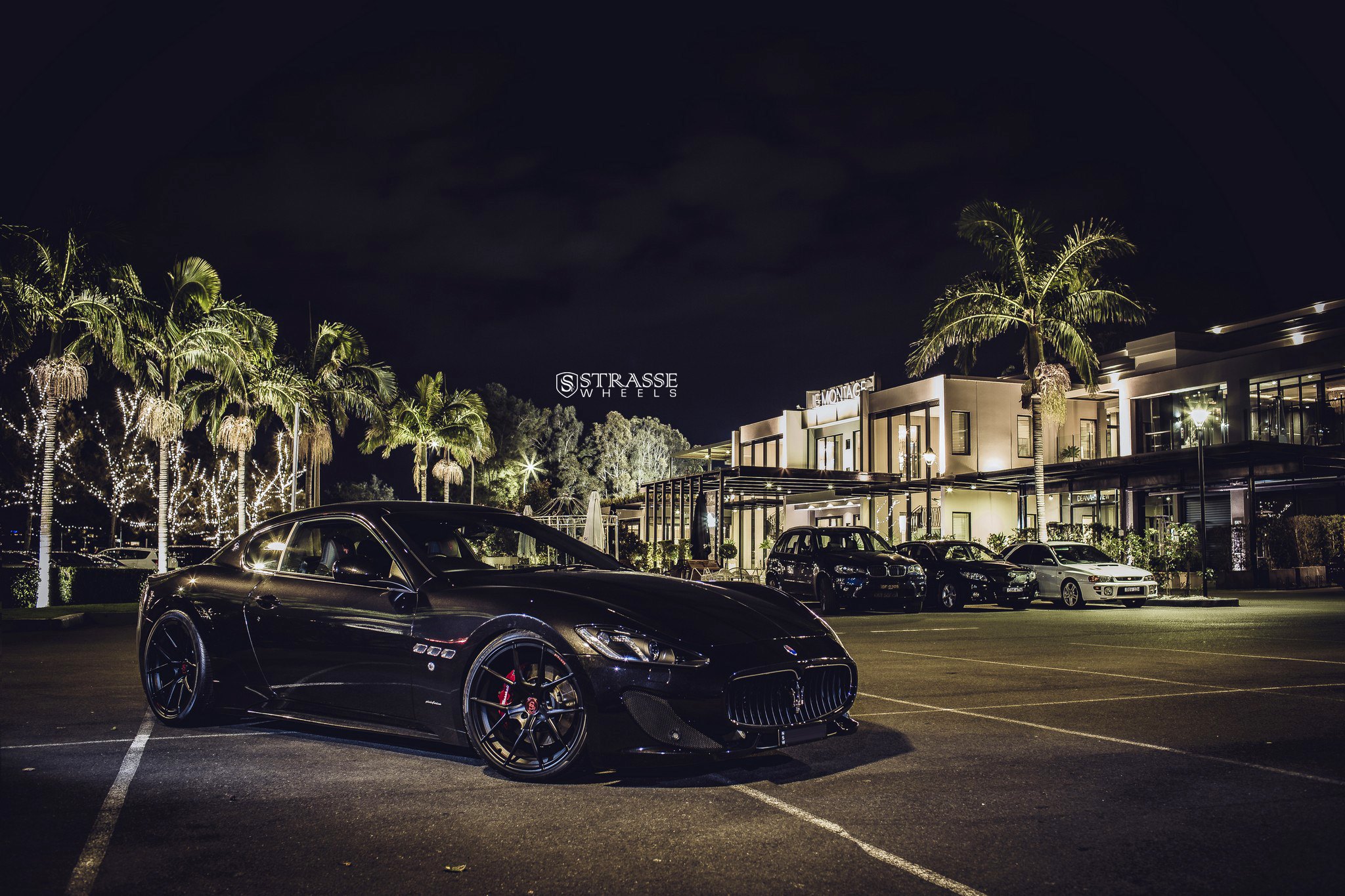 Chrome Side Vents on Black Maserati Granturismo - Photo by Strasse Forged