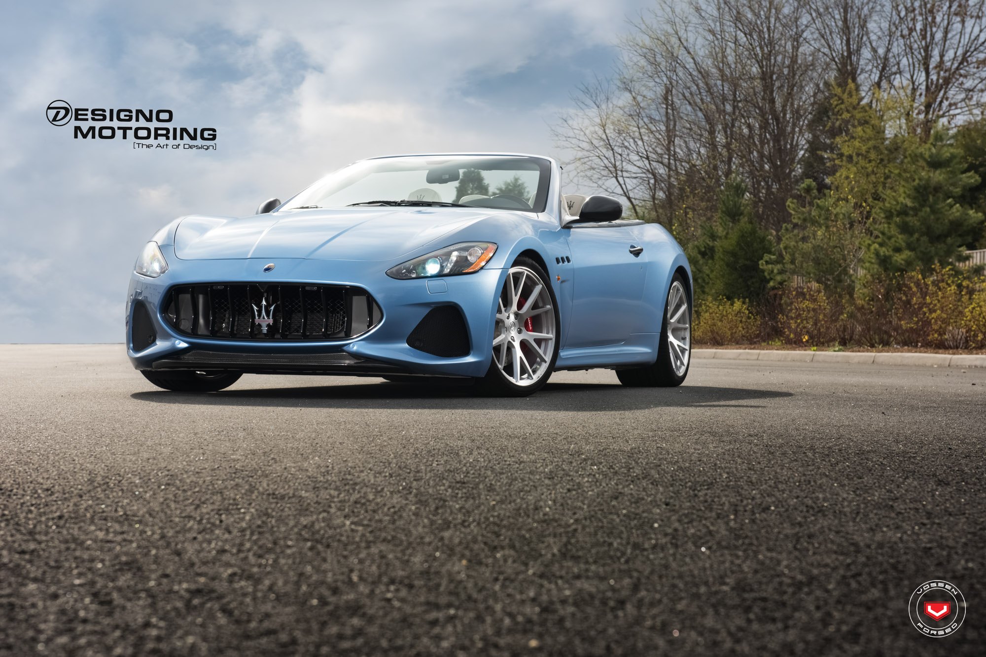 Custom Blue Convertible Maserati Granturismo - Photo by Vossen