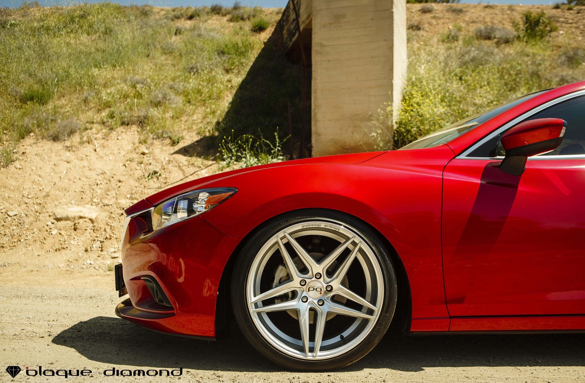 Custom Red Mazda 6 on Invo Tires - Photo by Blaque Diamond