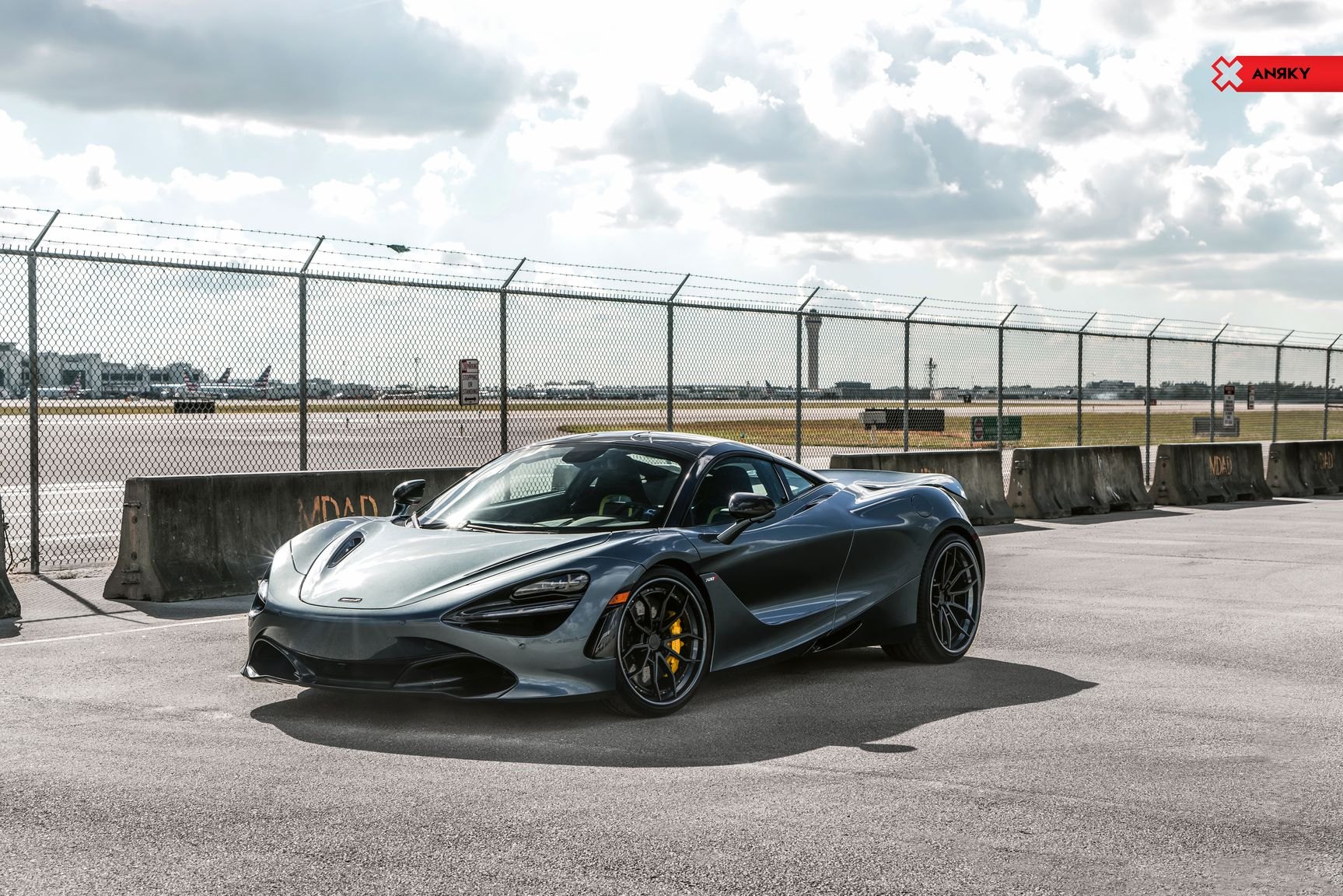 Gray McLaren 720S with Aftermarket Front Bumper - Photo by Anrky Wheels