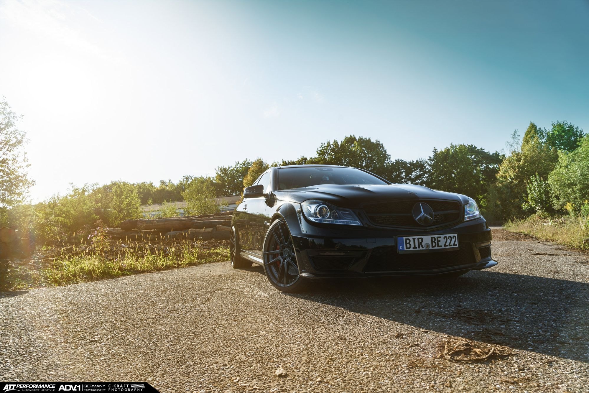 Black Custom painted Grille On Mercedes C63 - Photo by ADV.1