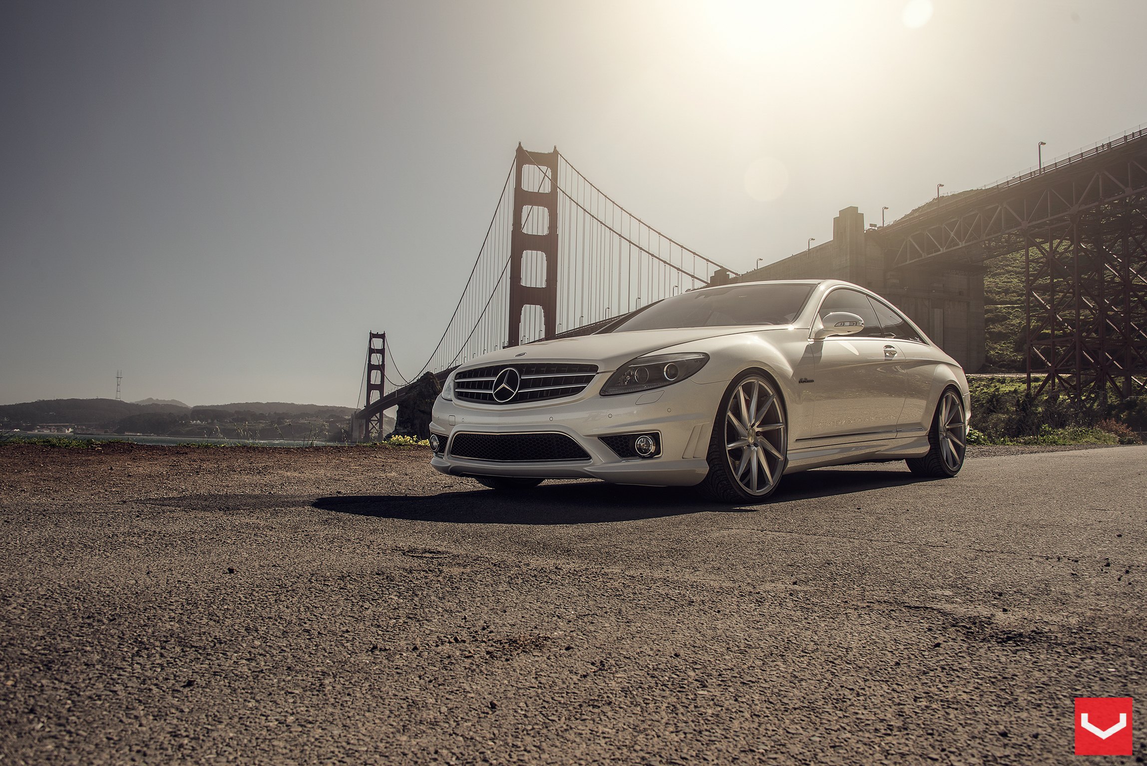 Mercedes CL Class with Custom Front Bumper Cover - Photo by Vossen