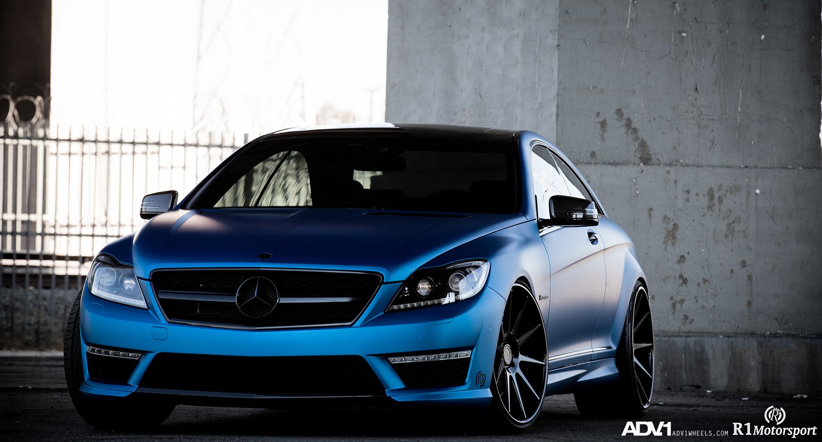 Beautiful Satin Blue Wrapped Mercedes CL - Photo by ADV.1