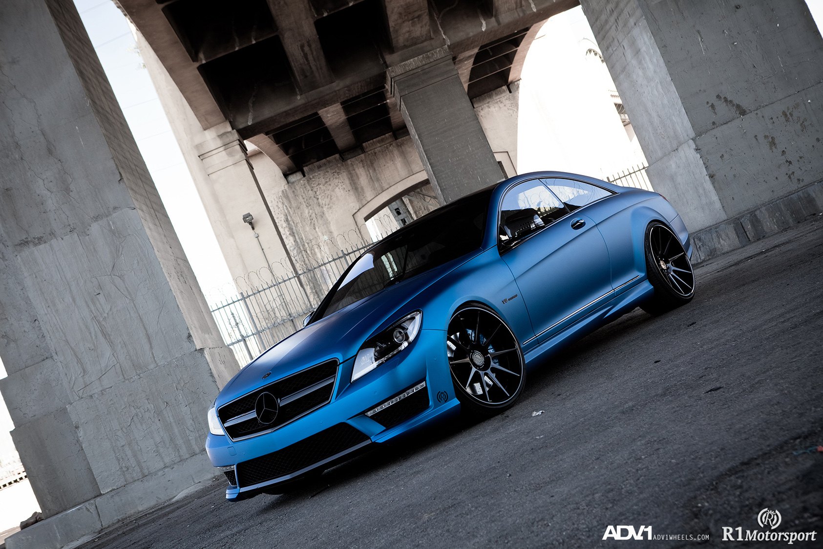 Blue Mercedes Cl With Custom Wheels - Photo by ADV.1