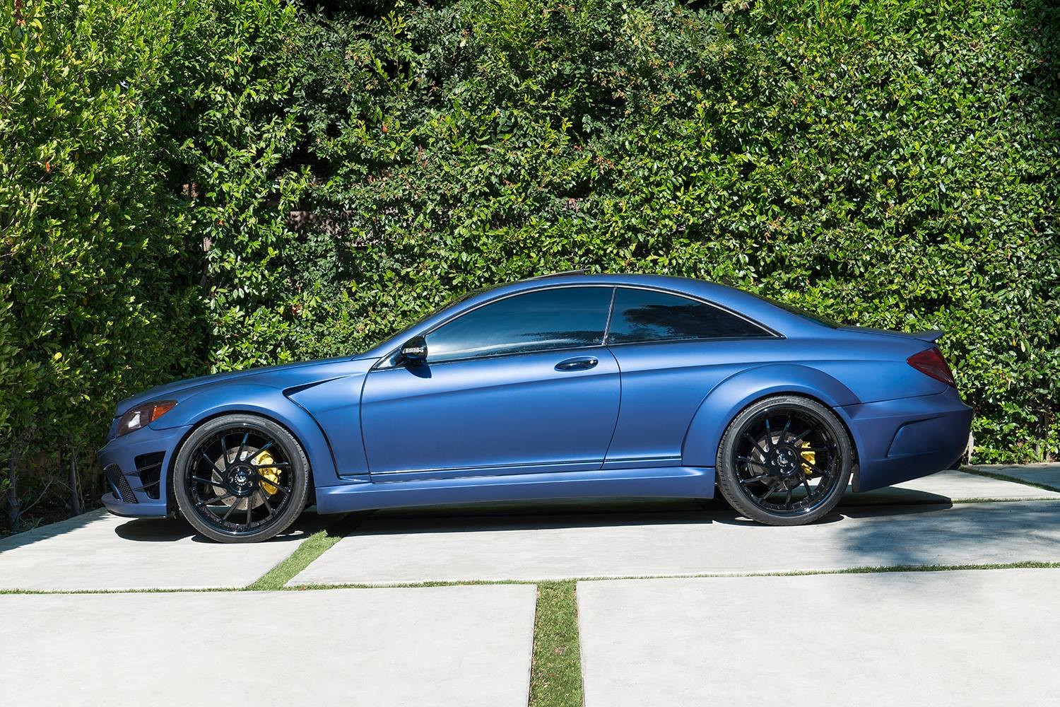 Custom Matte Blue Mercedes CL Class Side Skirts - Photo by Forgiato