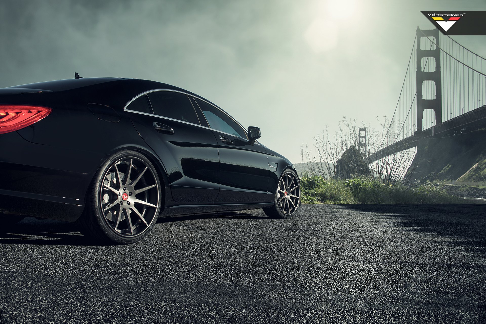 Black Mercedes CLS Class with Red LED Taillights - Photo by Vorstiner