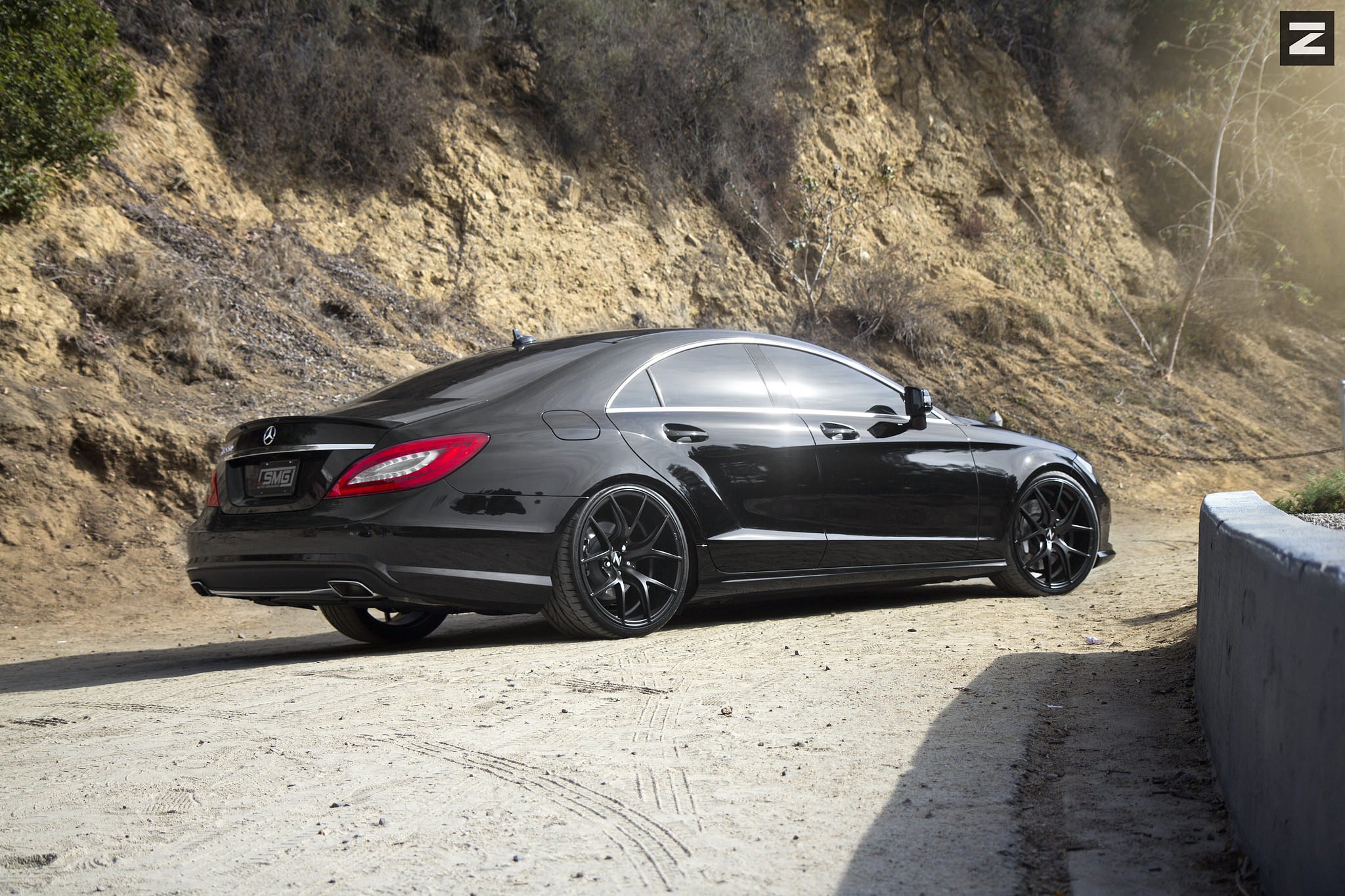 Matte Black Zito Rims on Custom Mercedes CLS - Photo by Zito Wheels