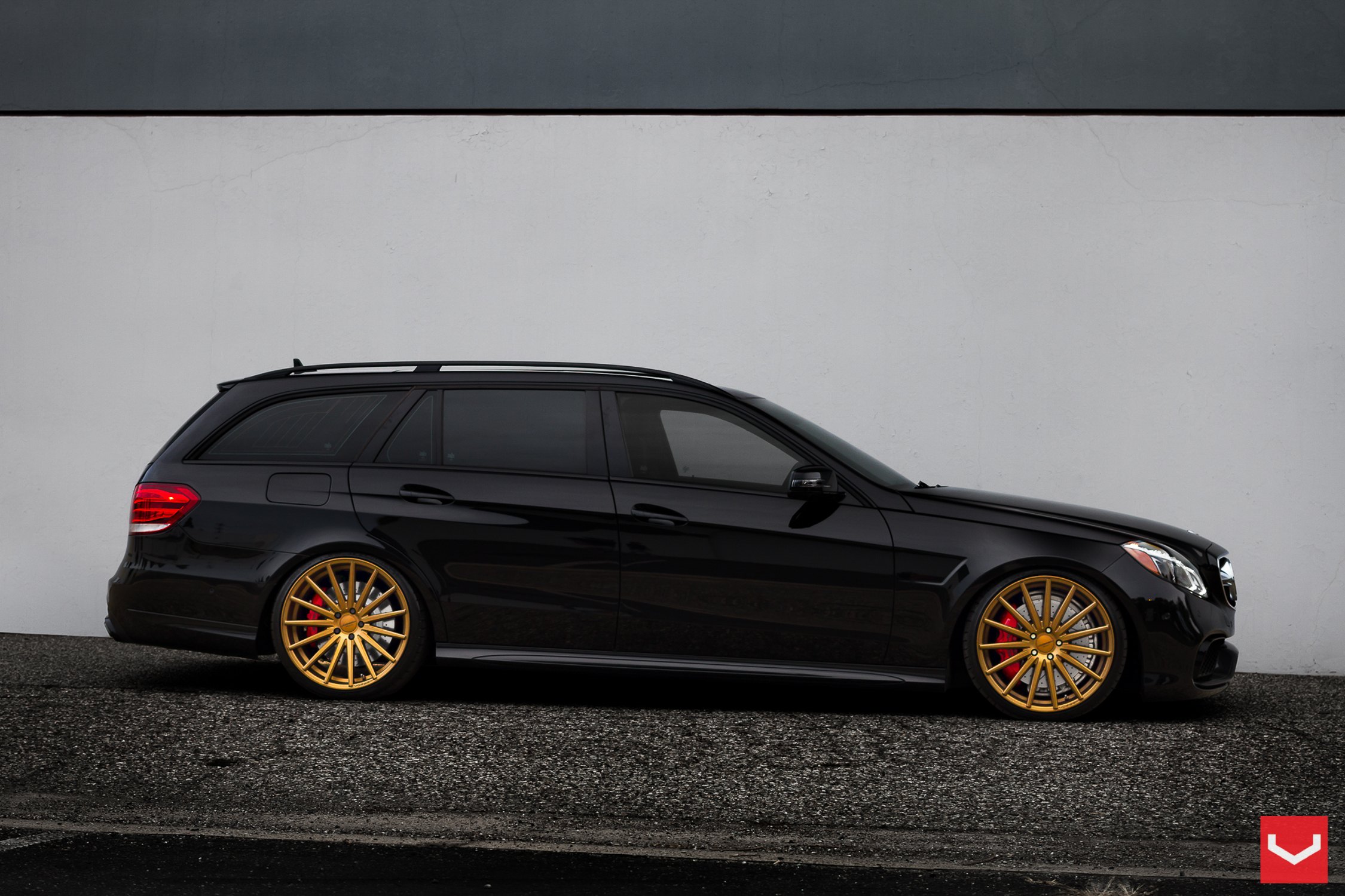 Custom Vossen Rims with Red Brakes on Mercedes E Class - Photo by Vossen