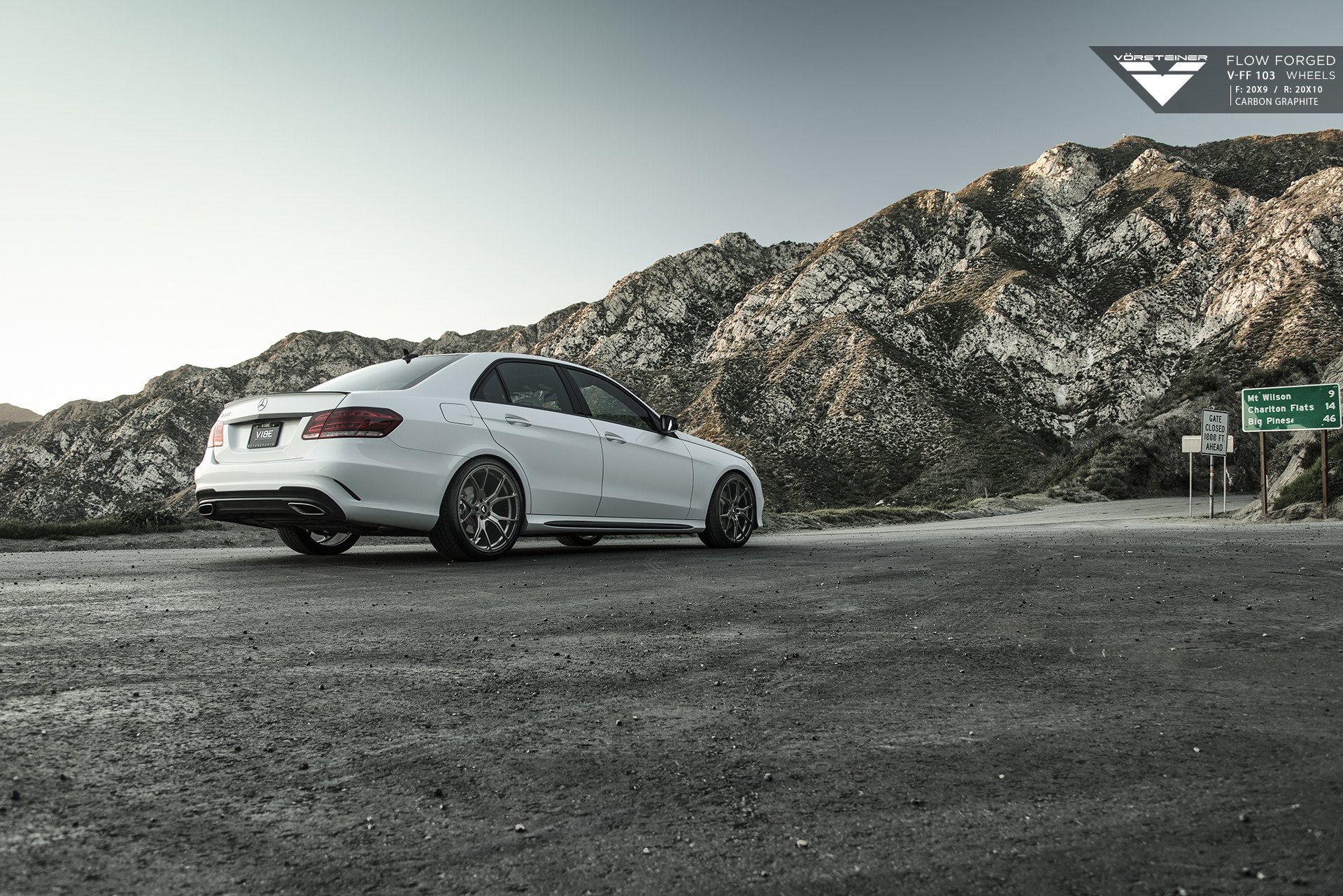 White Mercedes E Class with Aftermarket Rear Diffuser - Photo by Vorstiner