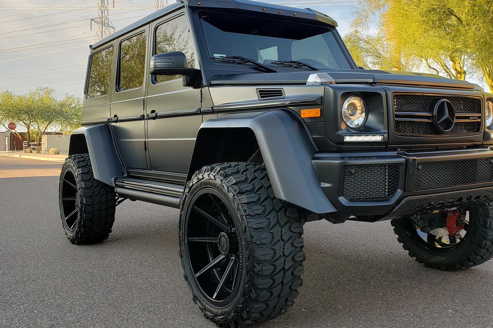 Lifted Mercedes G Class Goes In Style Wearing Matte Black Exterior Parts Carid Com Gallery