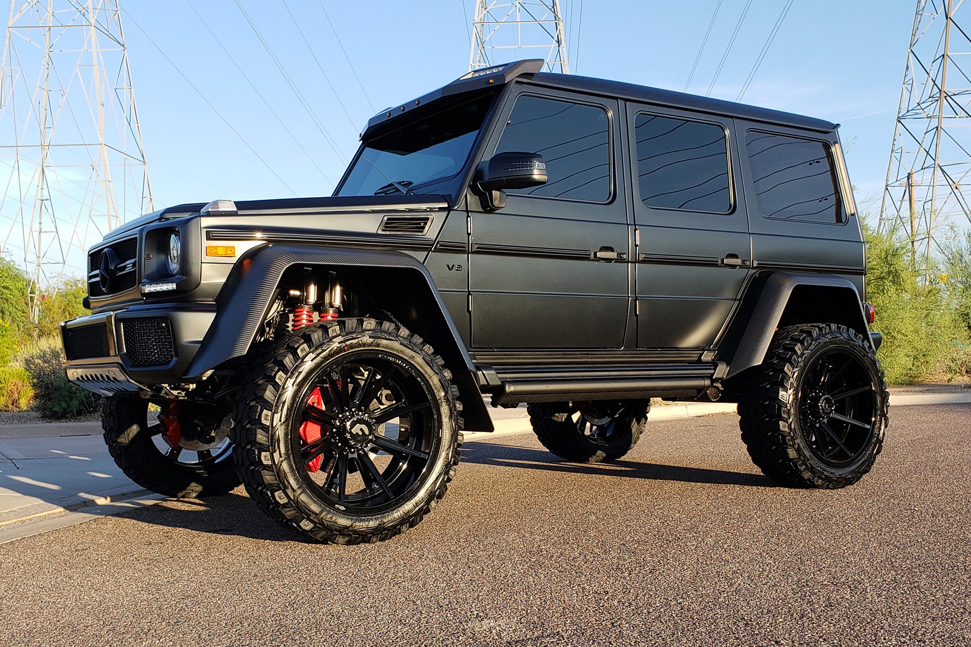 Custom Black Lifted Mercedes G Class on Gladiator Tires - Photo by Forgiato