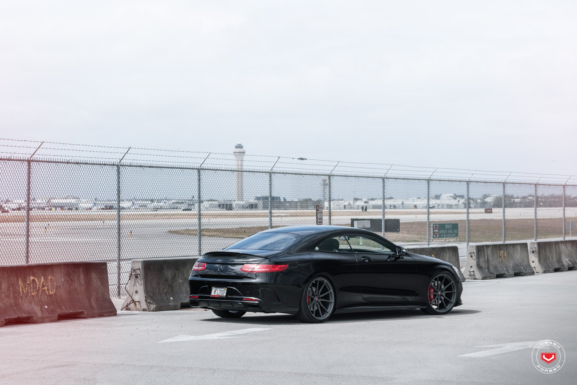 Black Mercedes S Class with Red Clear LED Taillights - Photo by Vossen