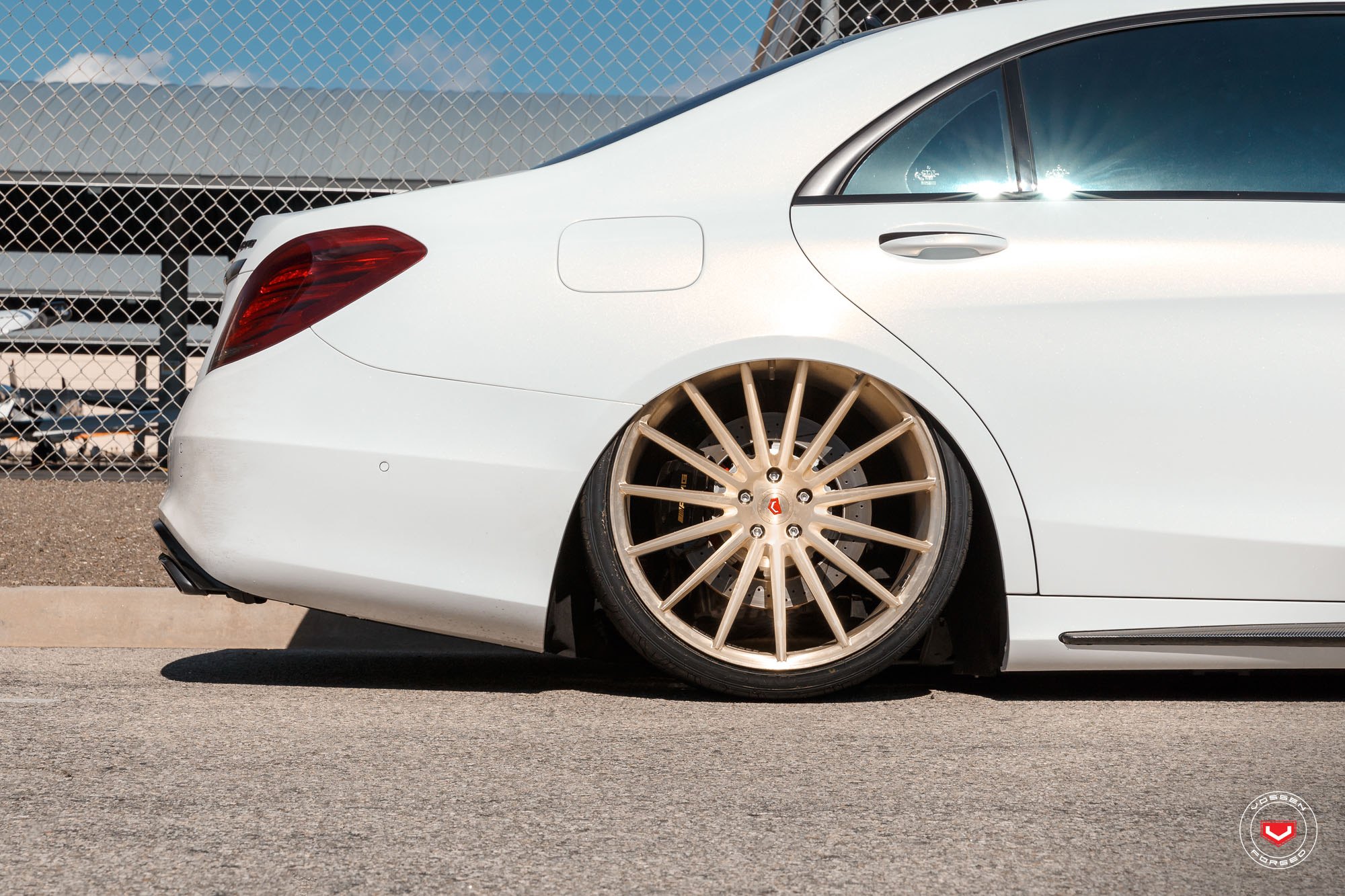 VPS Forged Vossen Wheels on White Mercedes S Class - Photo by Vossen