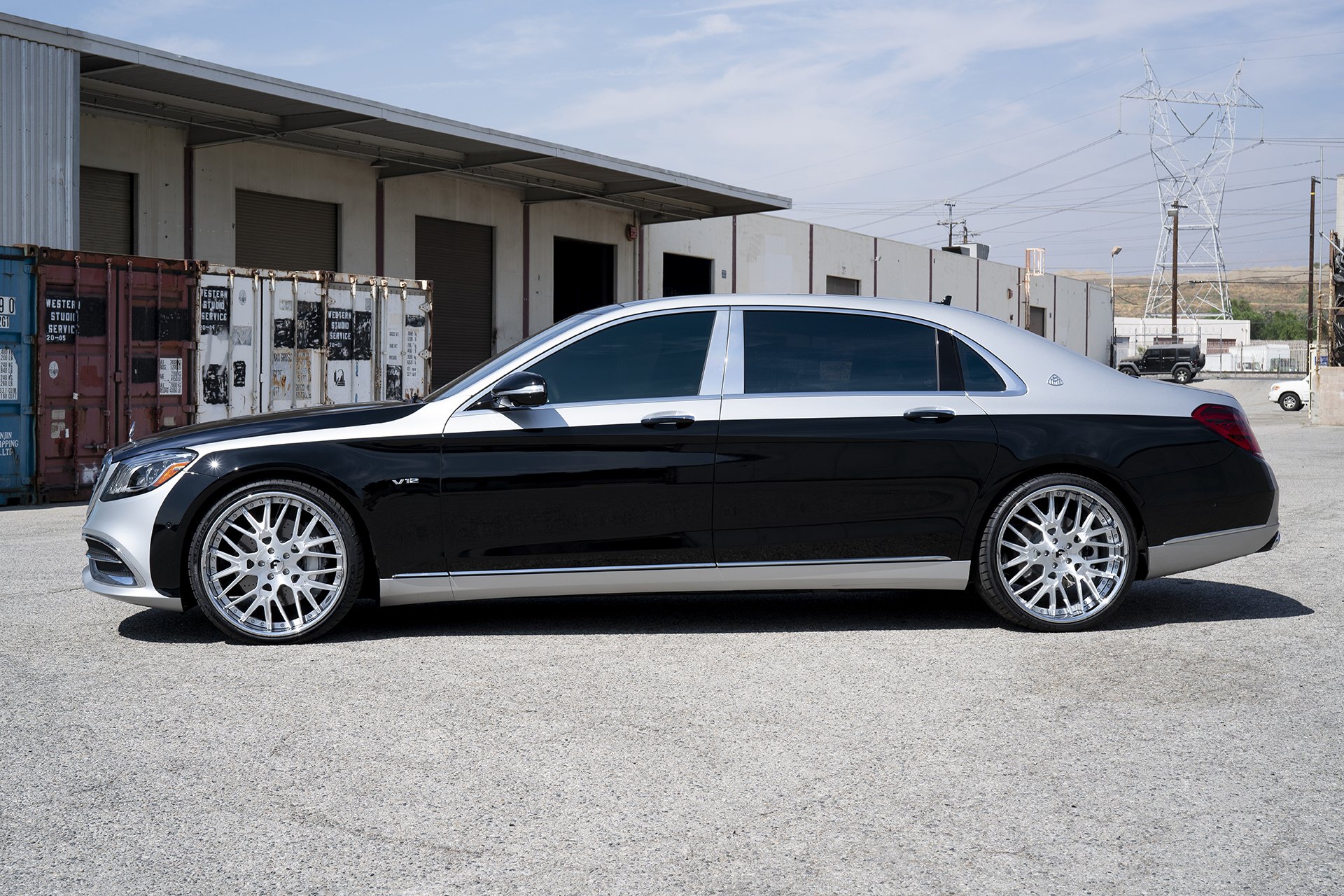 Custom Silver Mercedes S Class with Black Accents - Photo by Forgiato
