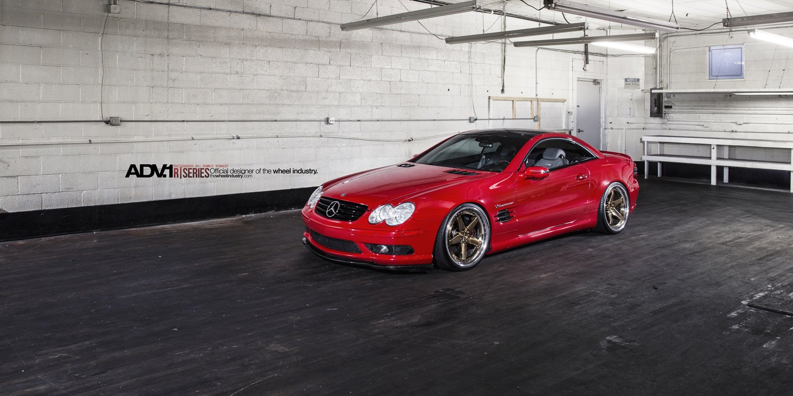 Red Mercedes SL Class with Aftermarket Side Skirts - Photo by ADV.1