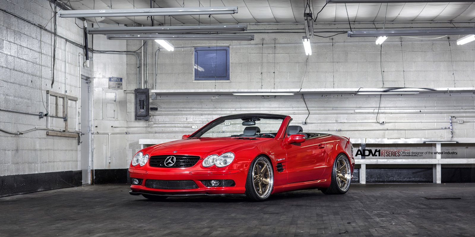 Crystal Clear Headlights on Red Convertible Mercedes SL Class - Photo by ADV.1