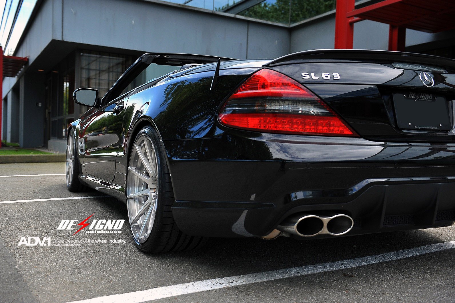 Black Convertible Mercedes SL Class with Red LED Taillights - Photo by ADV.1