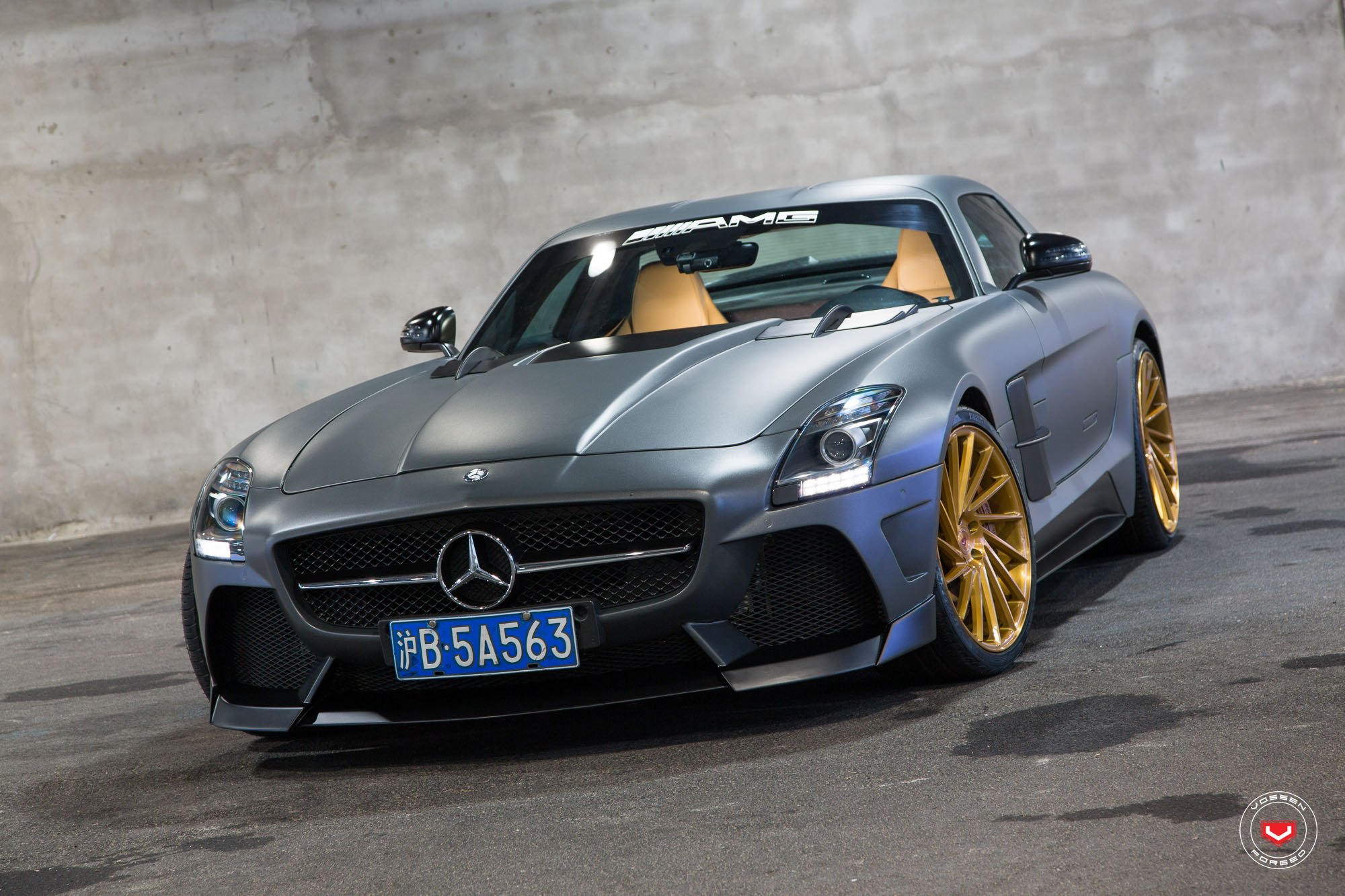 Custom Hood on Mercedes SLS - Photo by Vossen