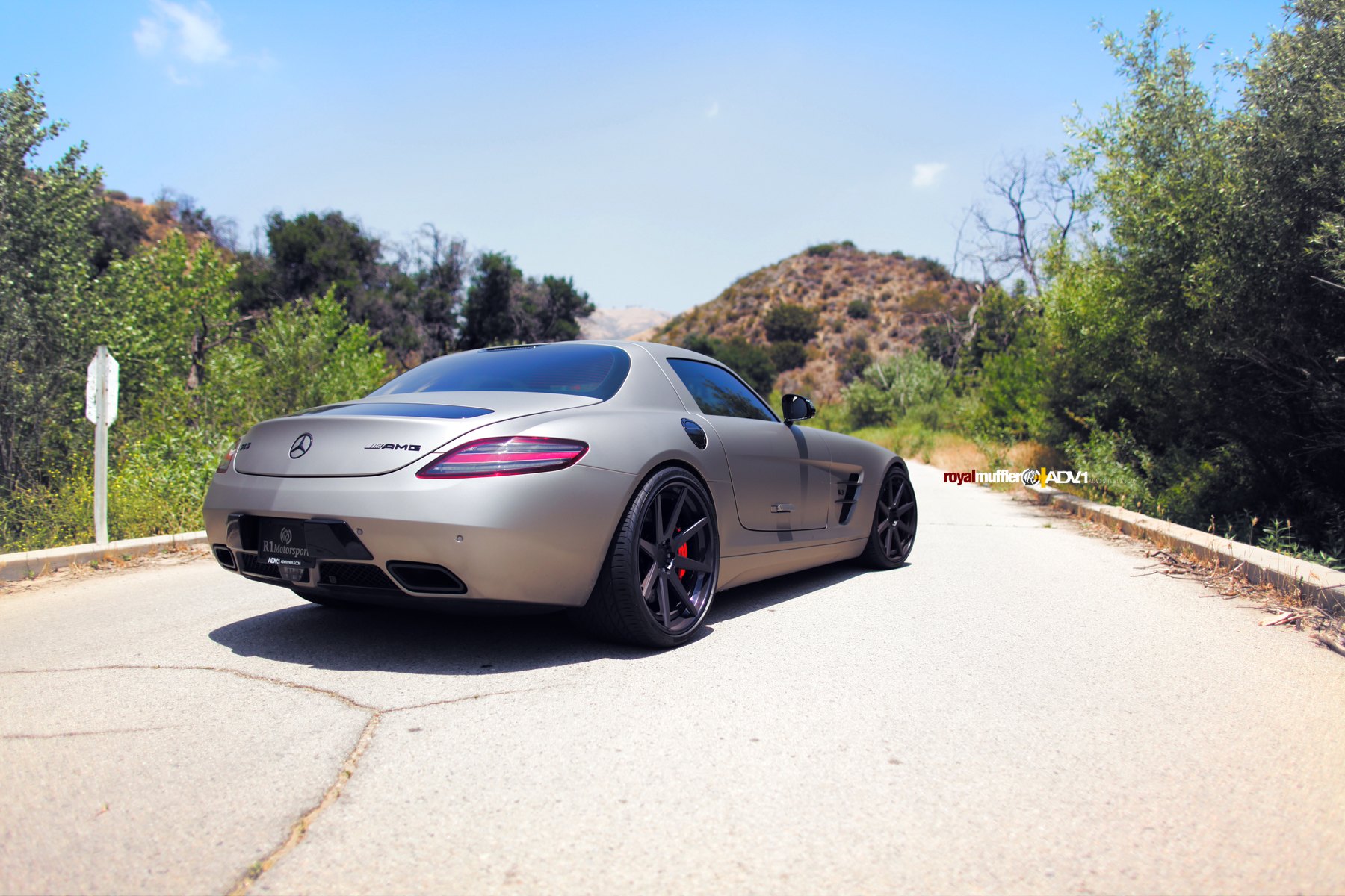 Silver Mercedes SLS with Red LED Taillights - Photo by ADV.1