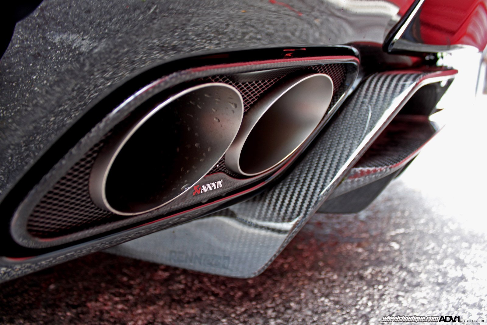 Carbon Fiber Rear Diffuser on Black Mercedes SLS - Photo by ADV.1