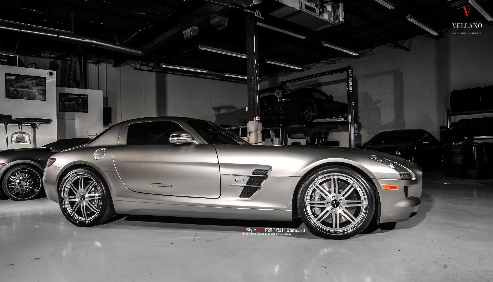 Bumper Air Ducts on Gray Mercedes SLS-Class - Photo by Vellano
