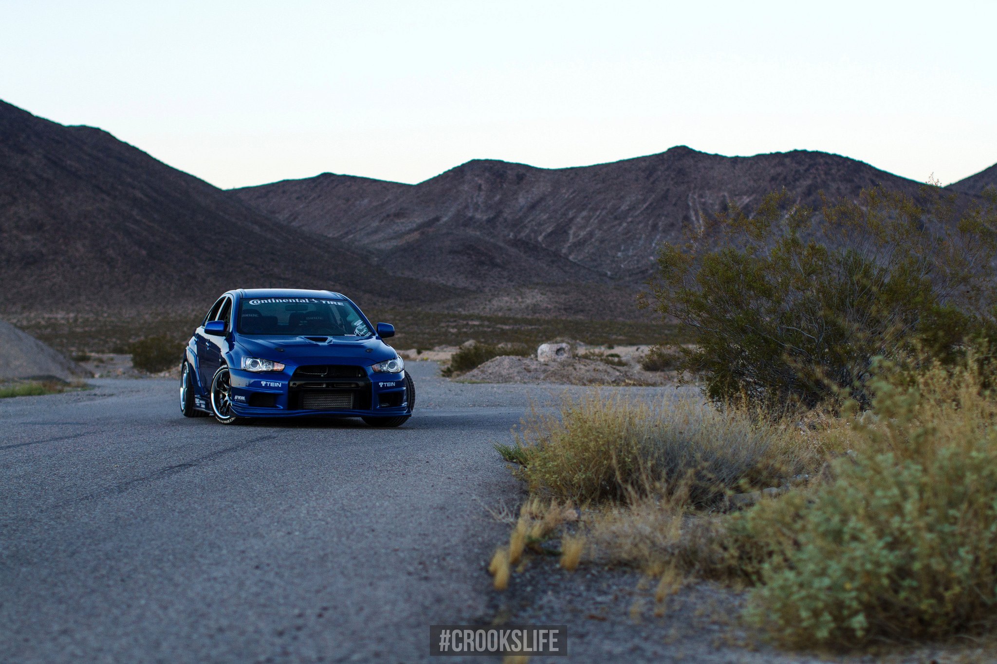 Mitsubishi Lancer Evolution with Aftermarket Ram Air Hood - Photo by Jimmy Crook