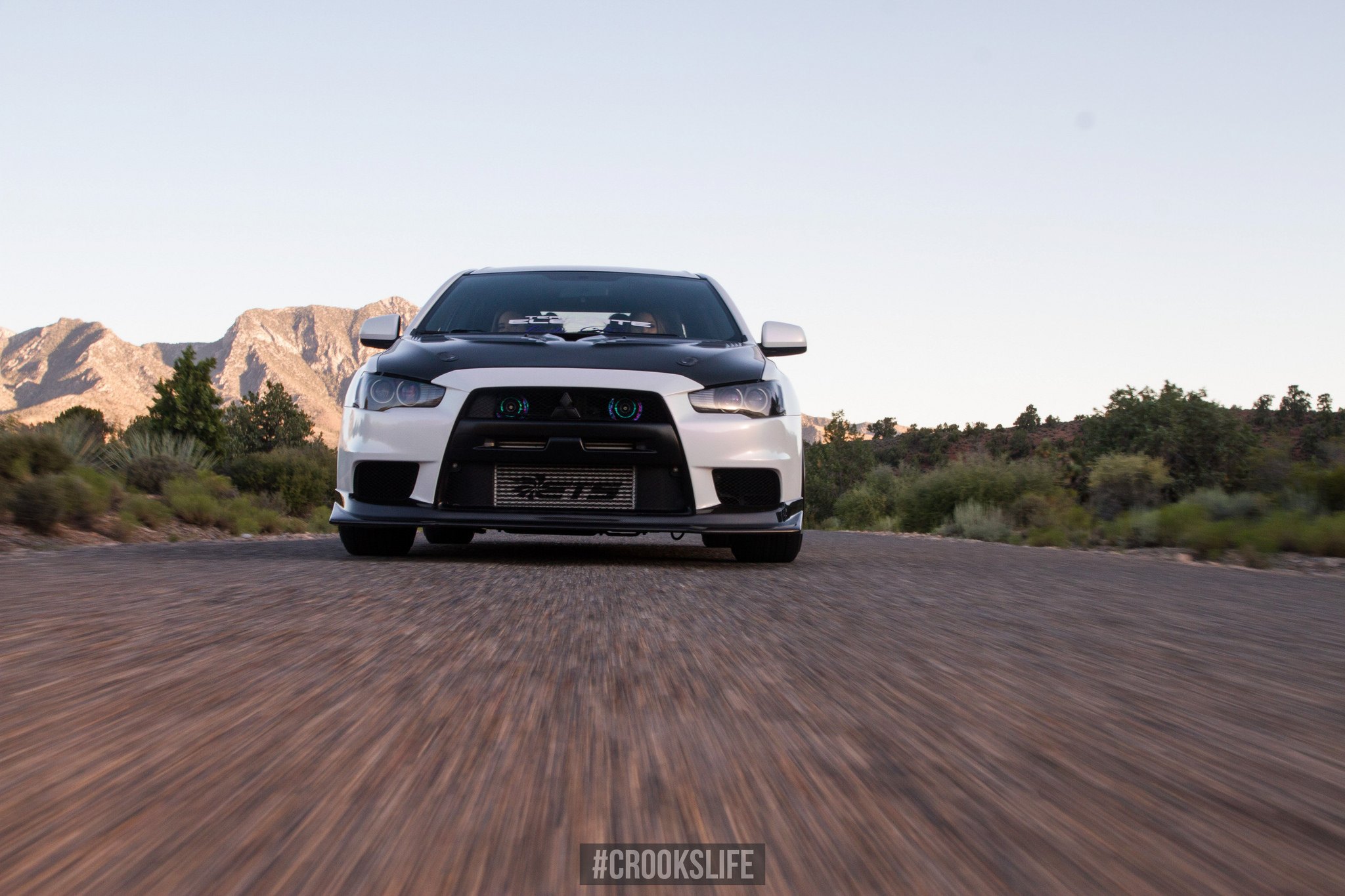 Mitsubishi Lancer Evolution with Front Bumper Cover - Photo by Jimmy Crook