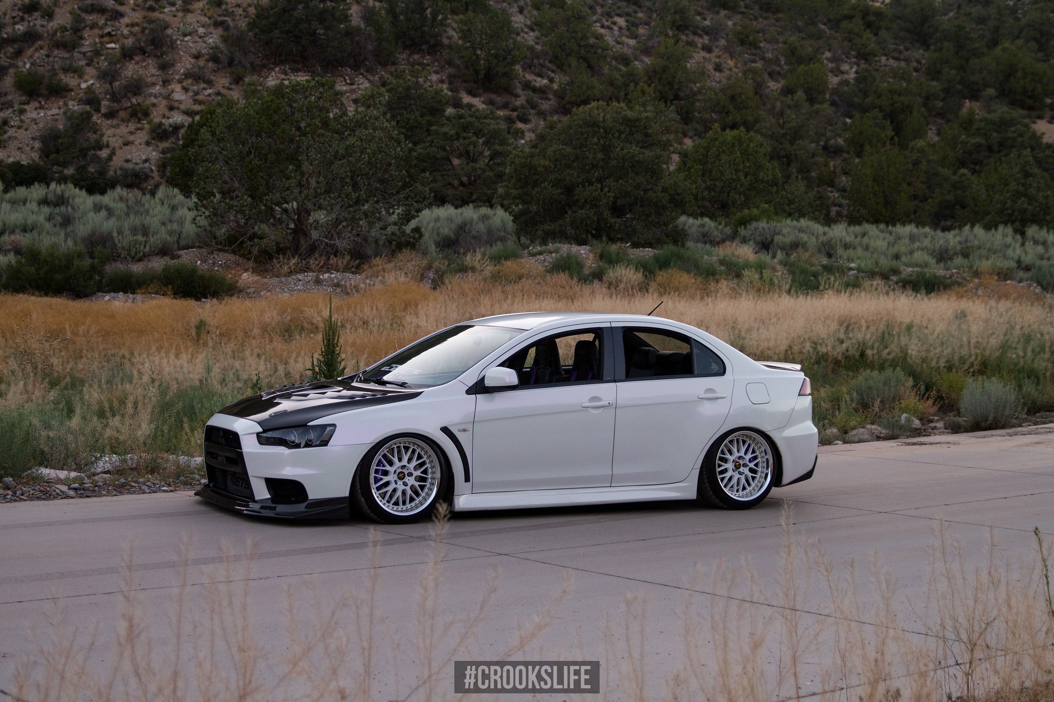 Custom Color Matched Wheels on Mitsubishi Lancer Evolution - Photo by Jimmy Crook