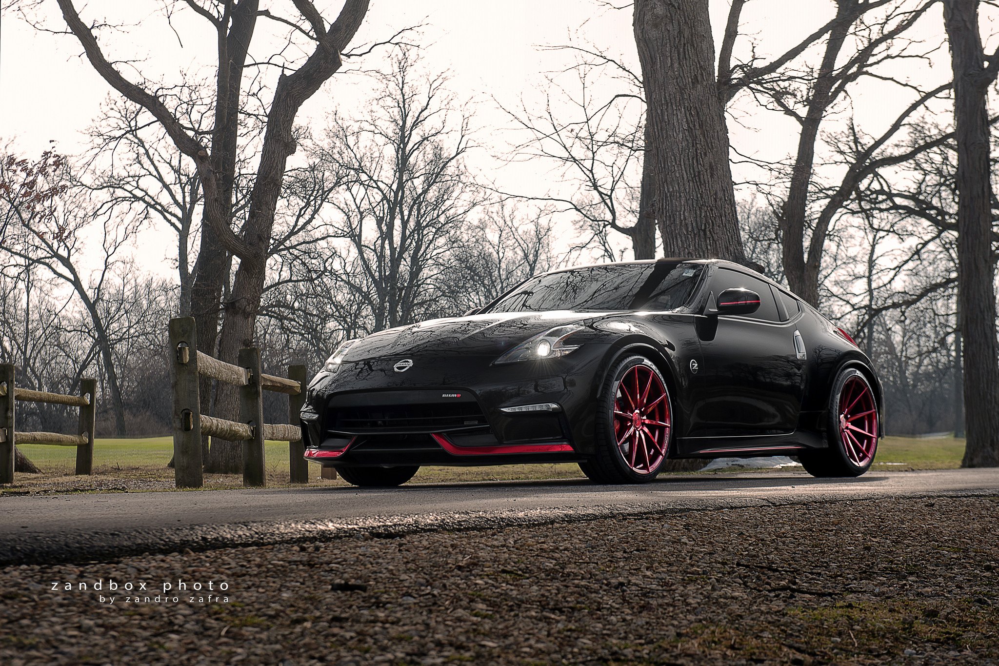 Black Nissan 370Z Nismo with Red Accents - Photo by zandbox