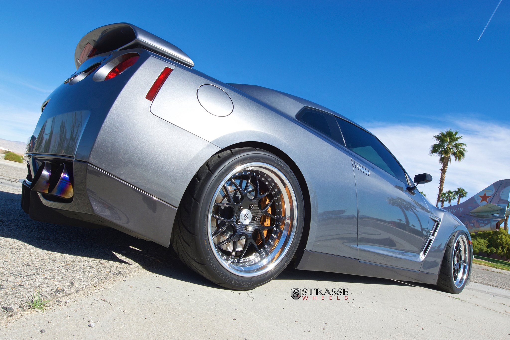 Toyo Tires on Custom Gray Nissan GT-R - Photo by Strasse Forged