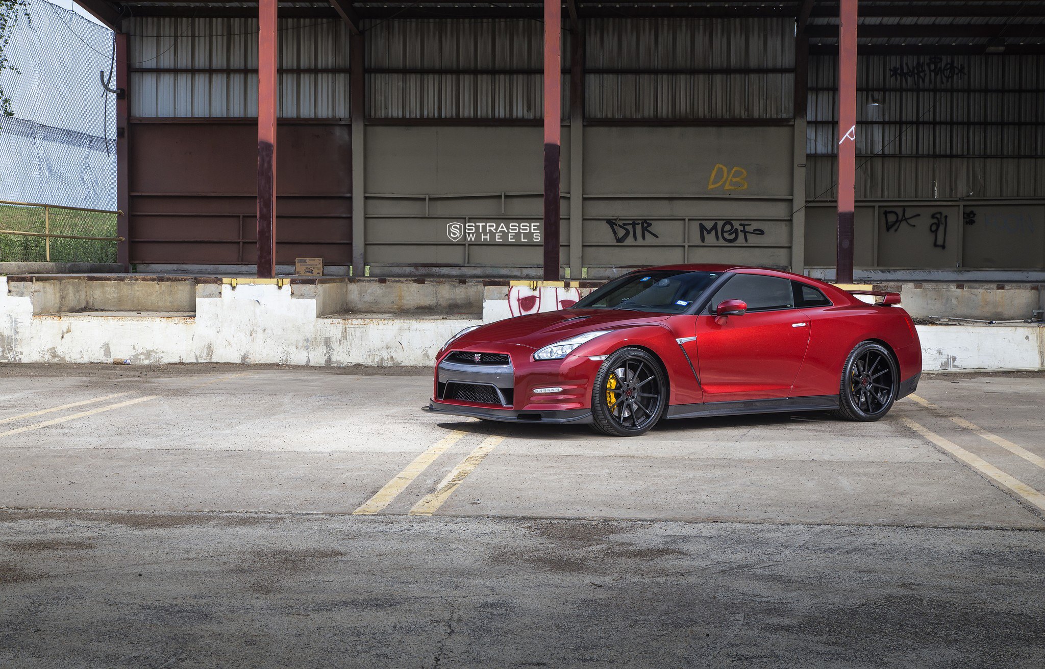 Custom Red Nissan GT-R with Strasse Wheels - Photo by Strasse Forged