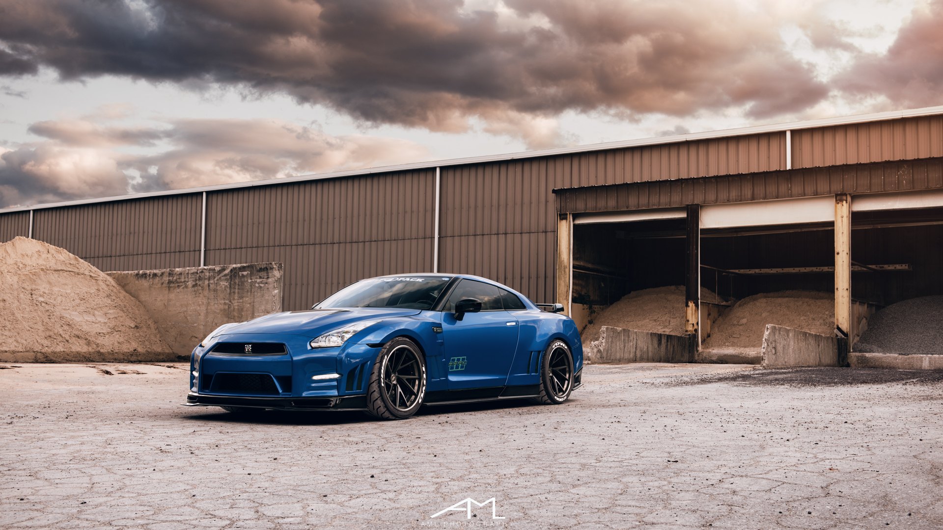 Blue Nissan GT-R with Aftermarket Body Kit - Photo by Arlen Liverman