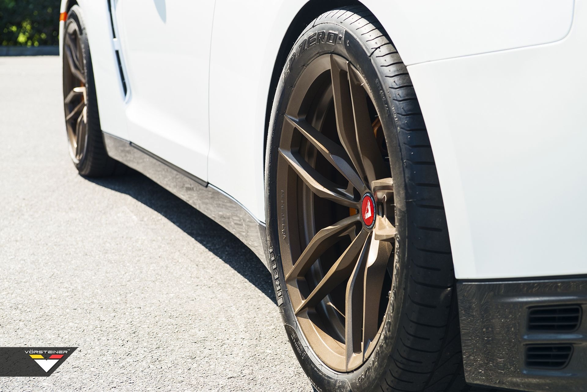Bronze Vorsteiner Wheels on White Nissan GT-R - Photo by Vorstiner